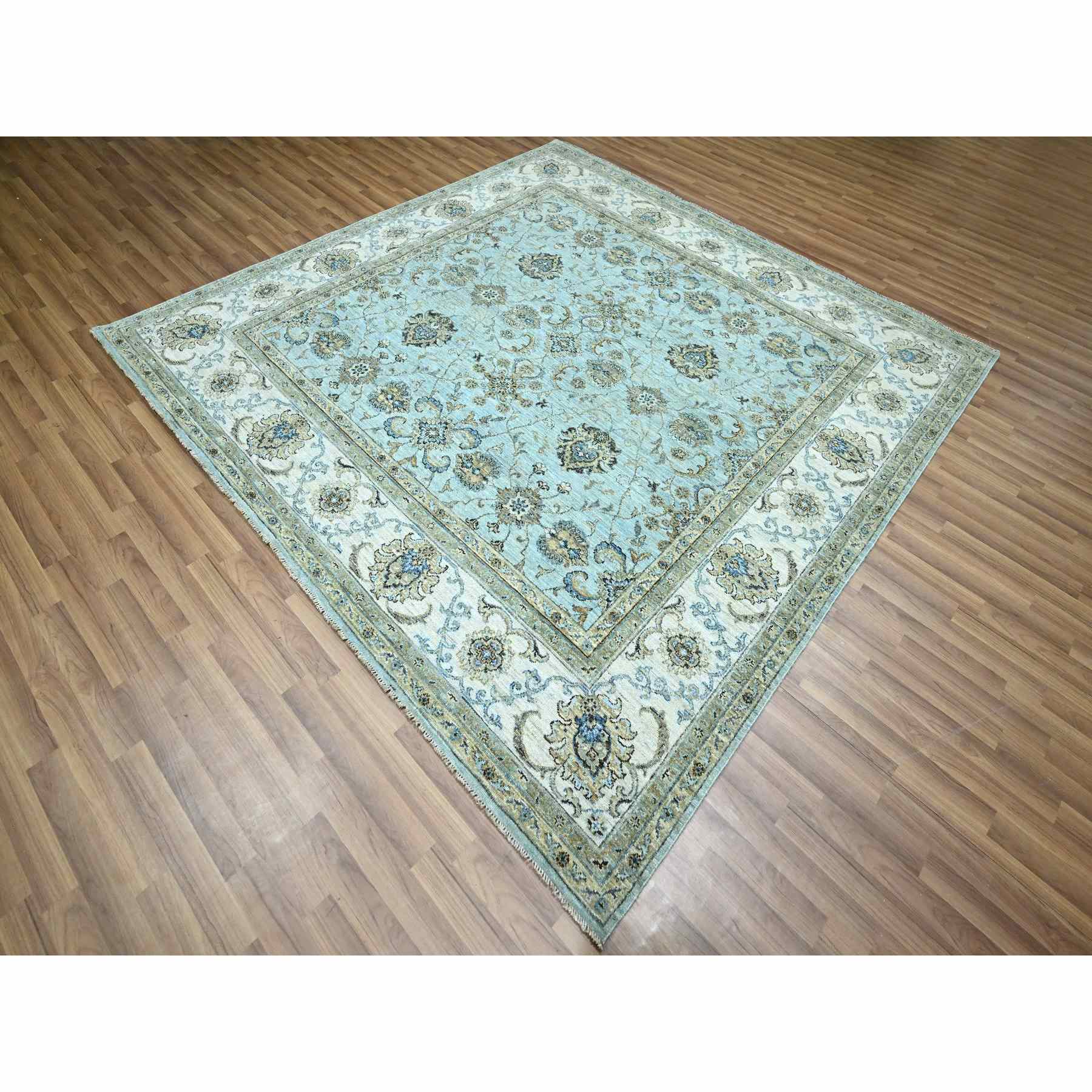 Oushak-And-Peshawar-Hand-Knotted-Rug-380670