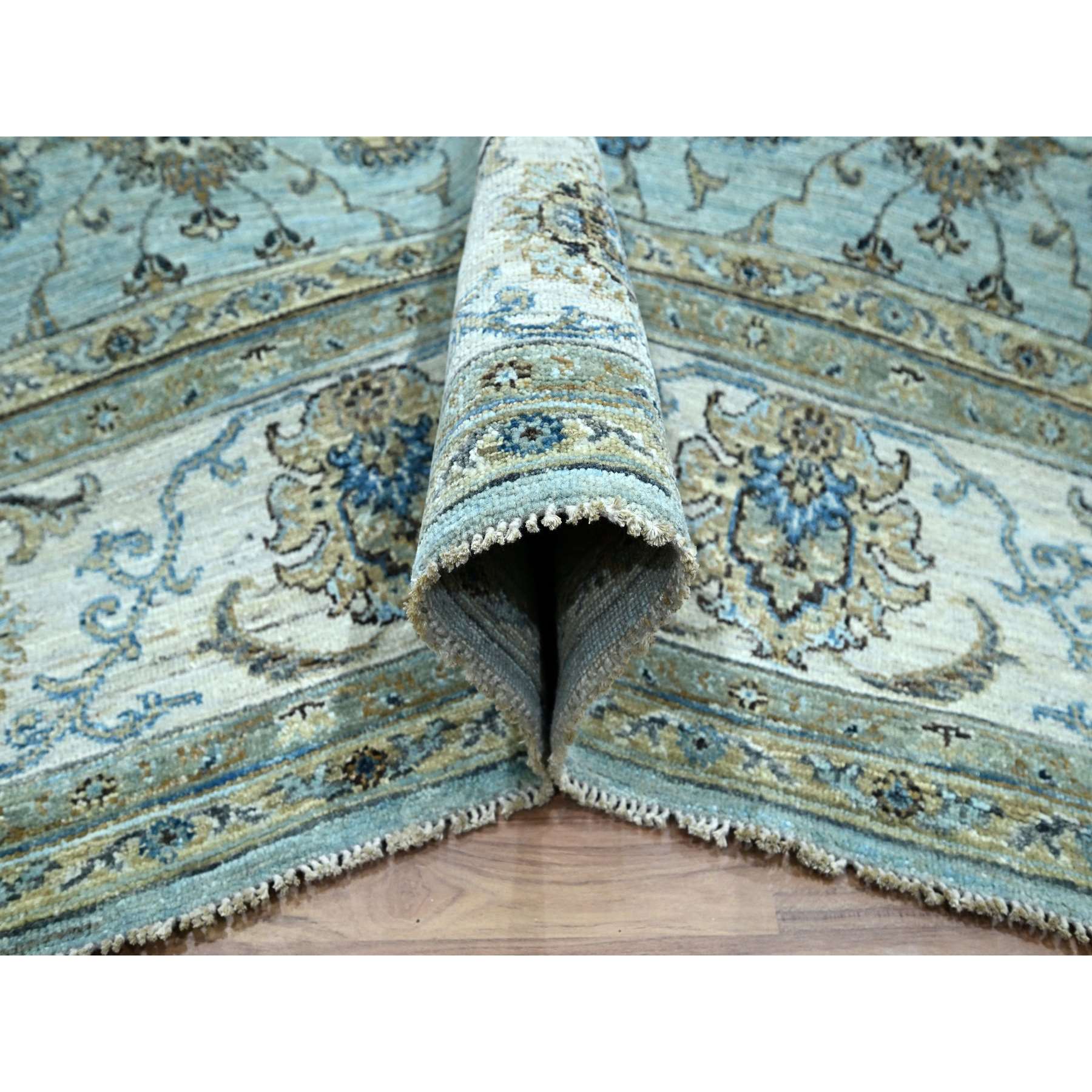 Oushak-And-Peshawar-Hand-Knotted-Rug-380670