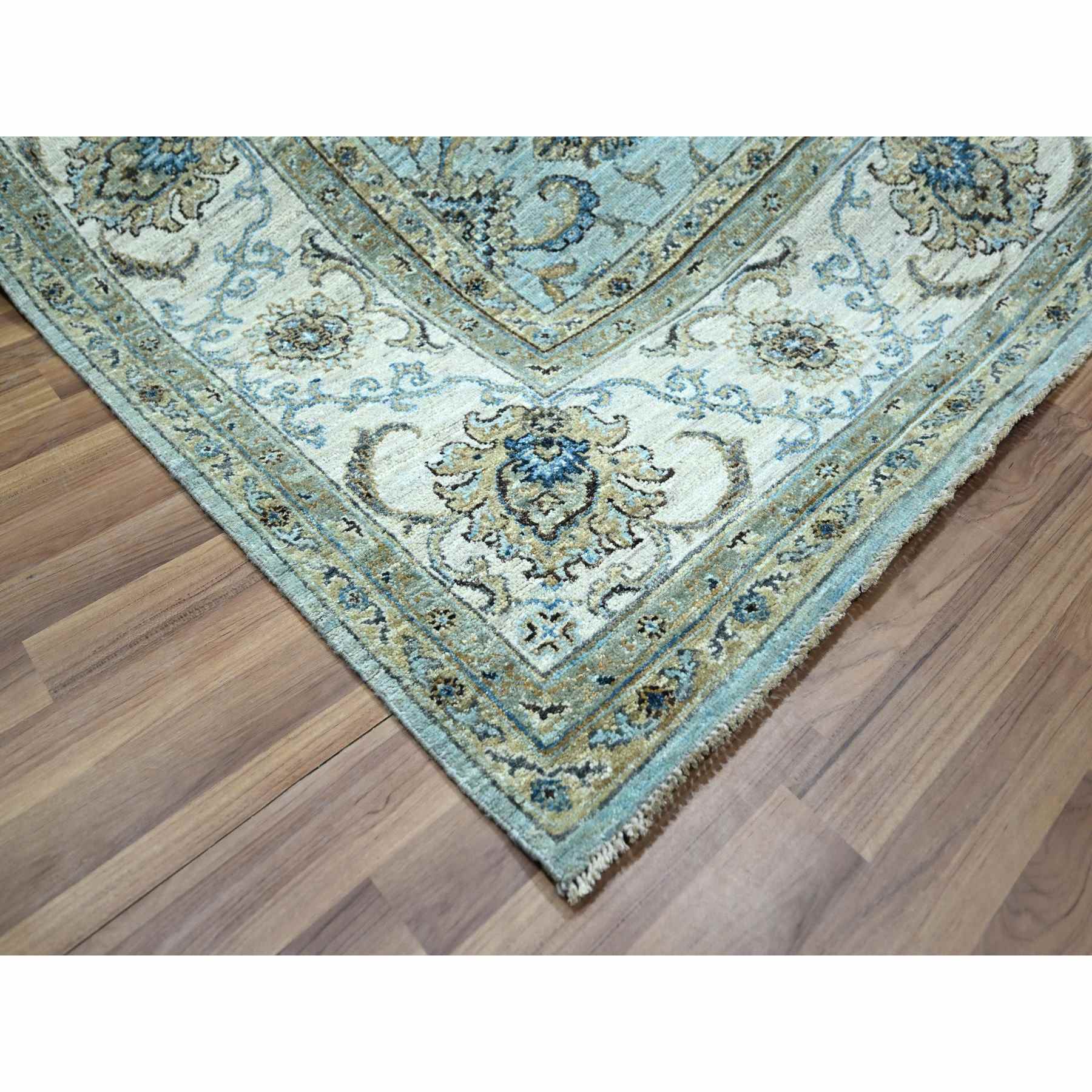 Oushak-And-Peshawar-Hand-Knotted-Rug-380670