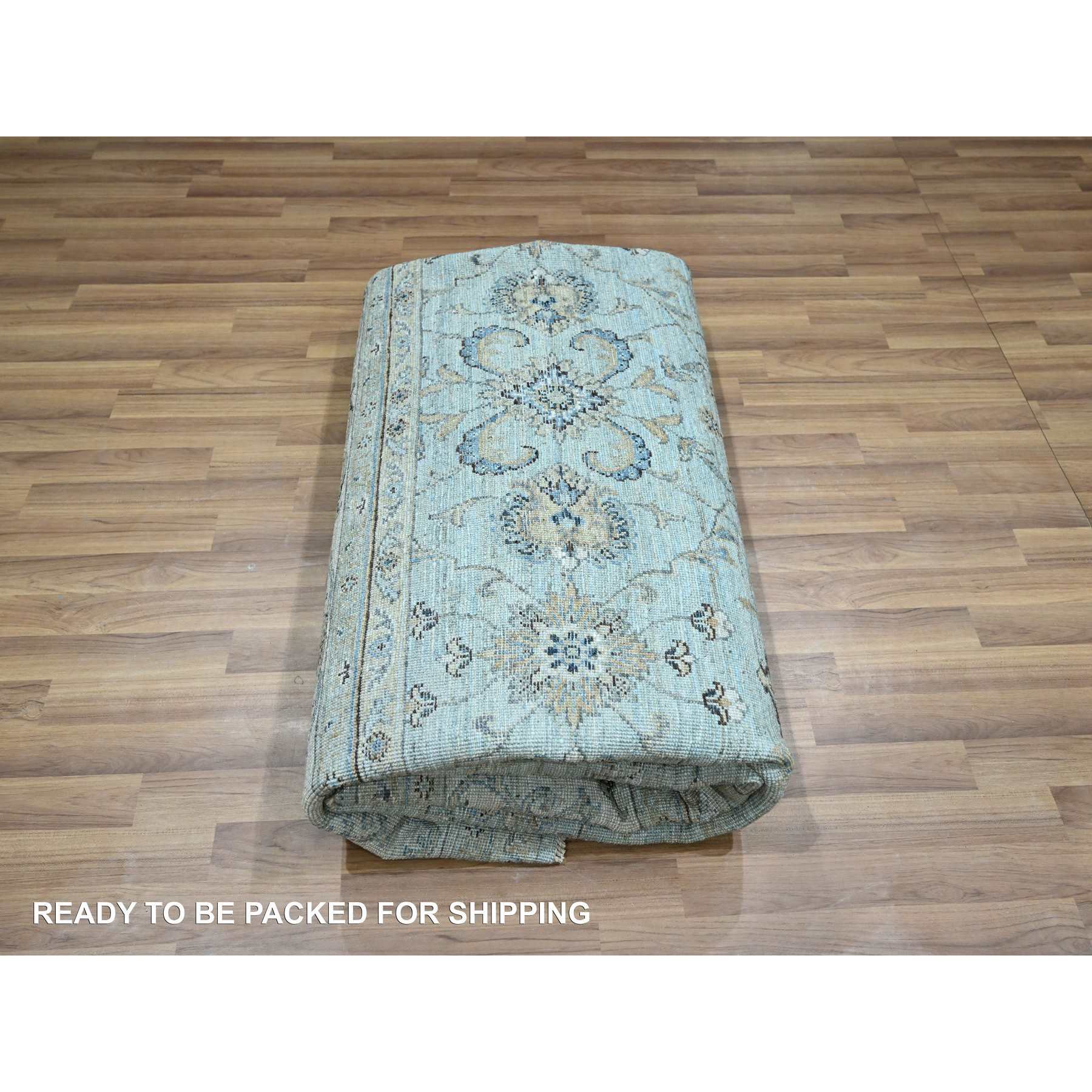 Oushak-And-Peshawar-Hand-Knotted-Rug-380670
