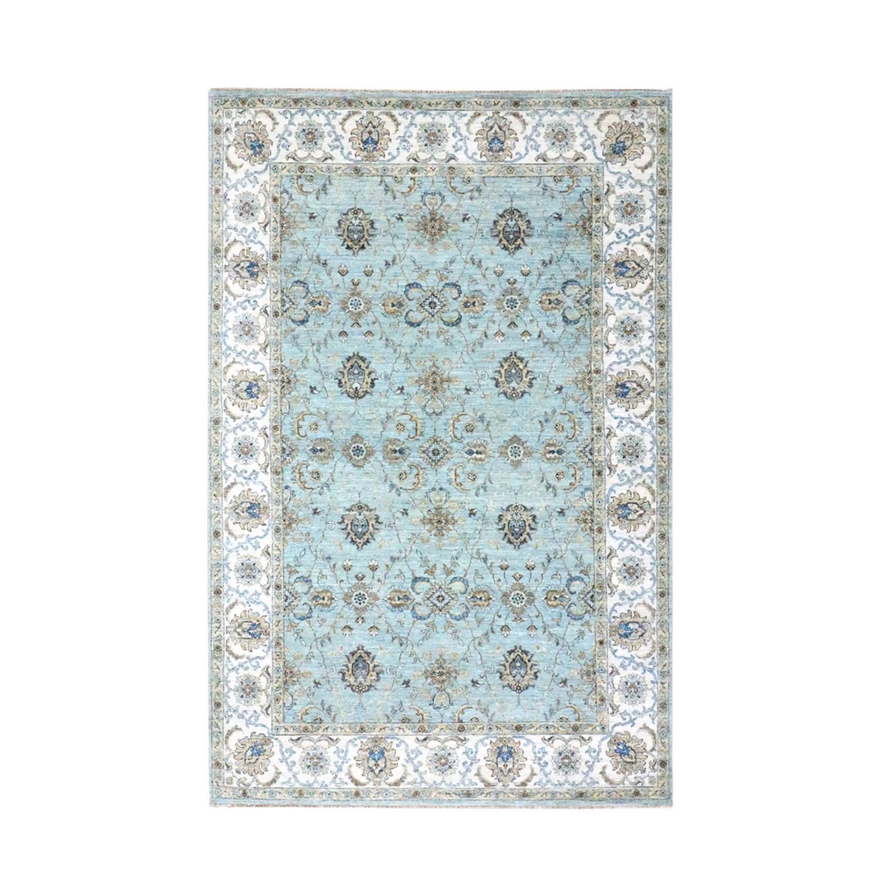 Oushak-And-Peshawar-Hand-Knotted-Rug-380685