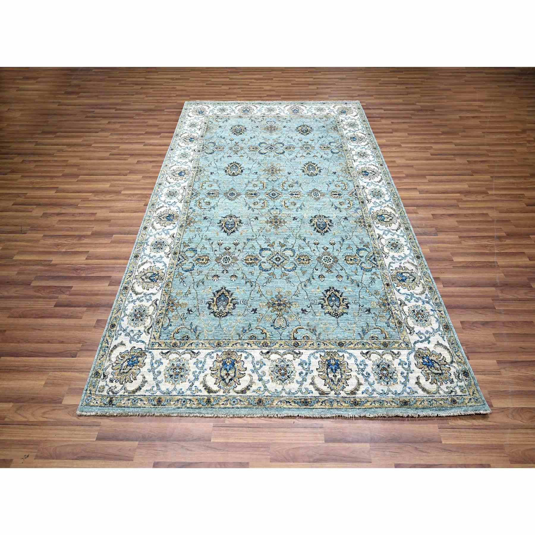 Oushak-And-Peshawar-Hand-Knotted-Rug-380685