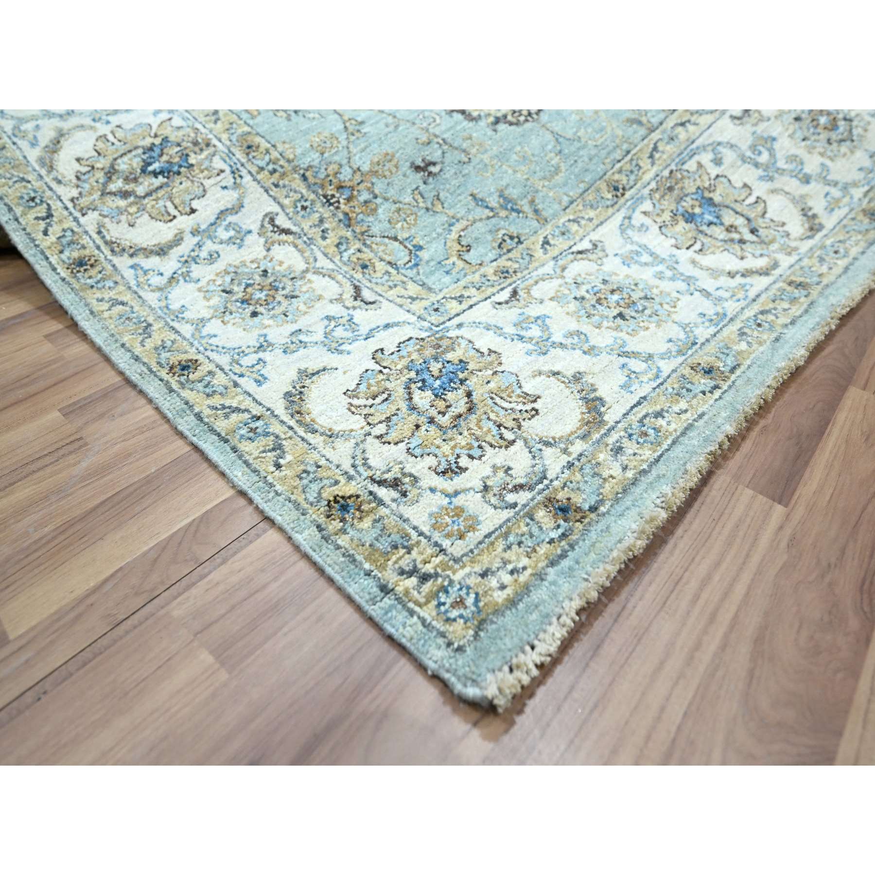 Oushak-And-Peshawar-Hand-Knotted-Rug-380685
