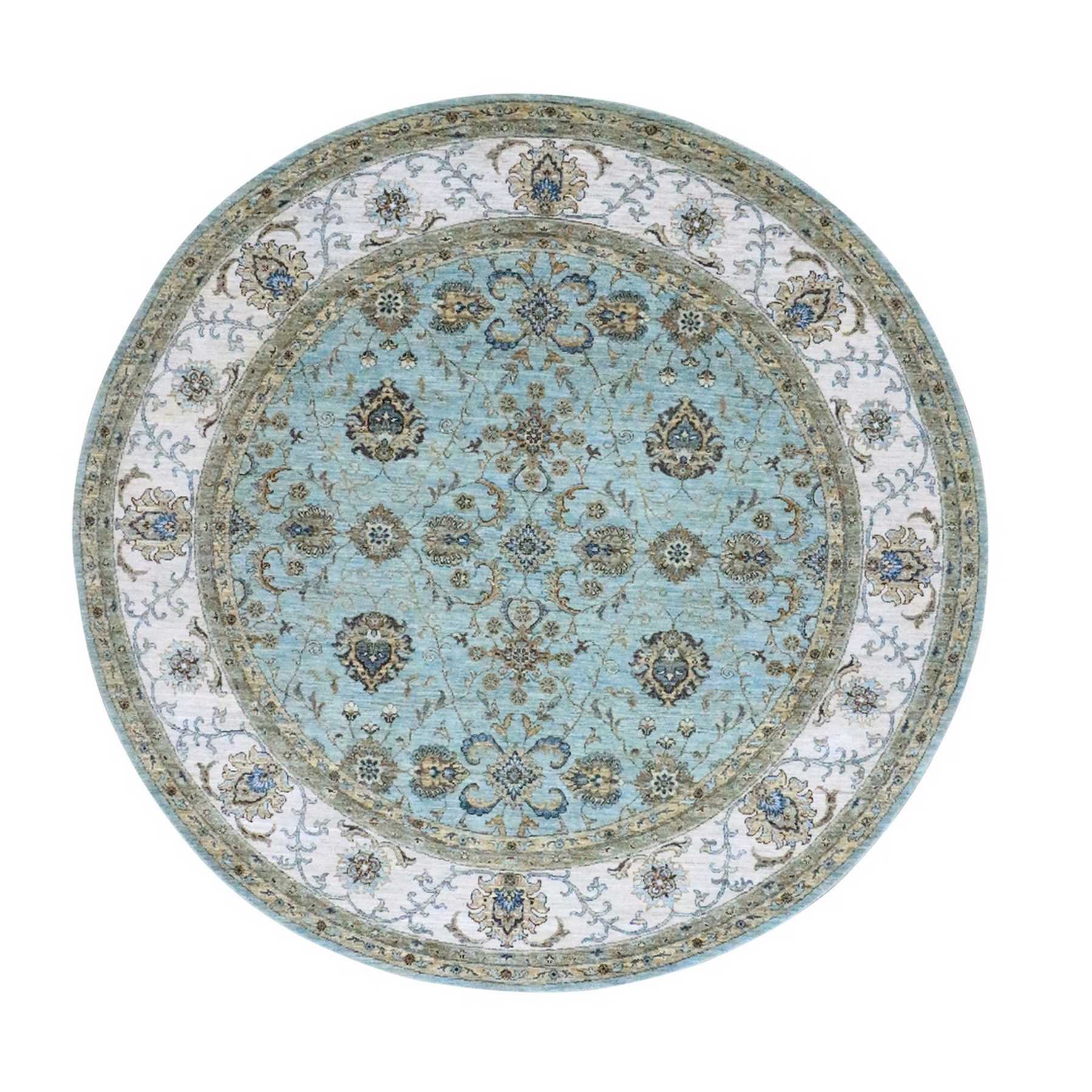 Oushak-And-Peshawar-Hand-Knotted-Rug-380700