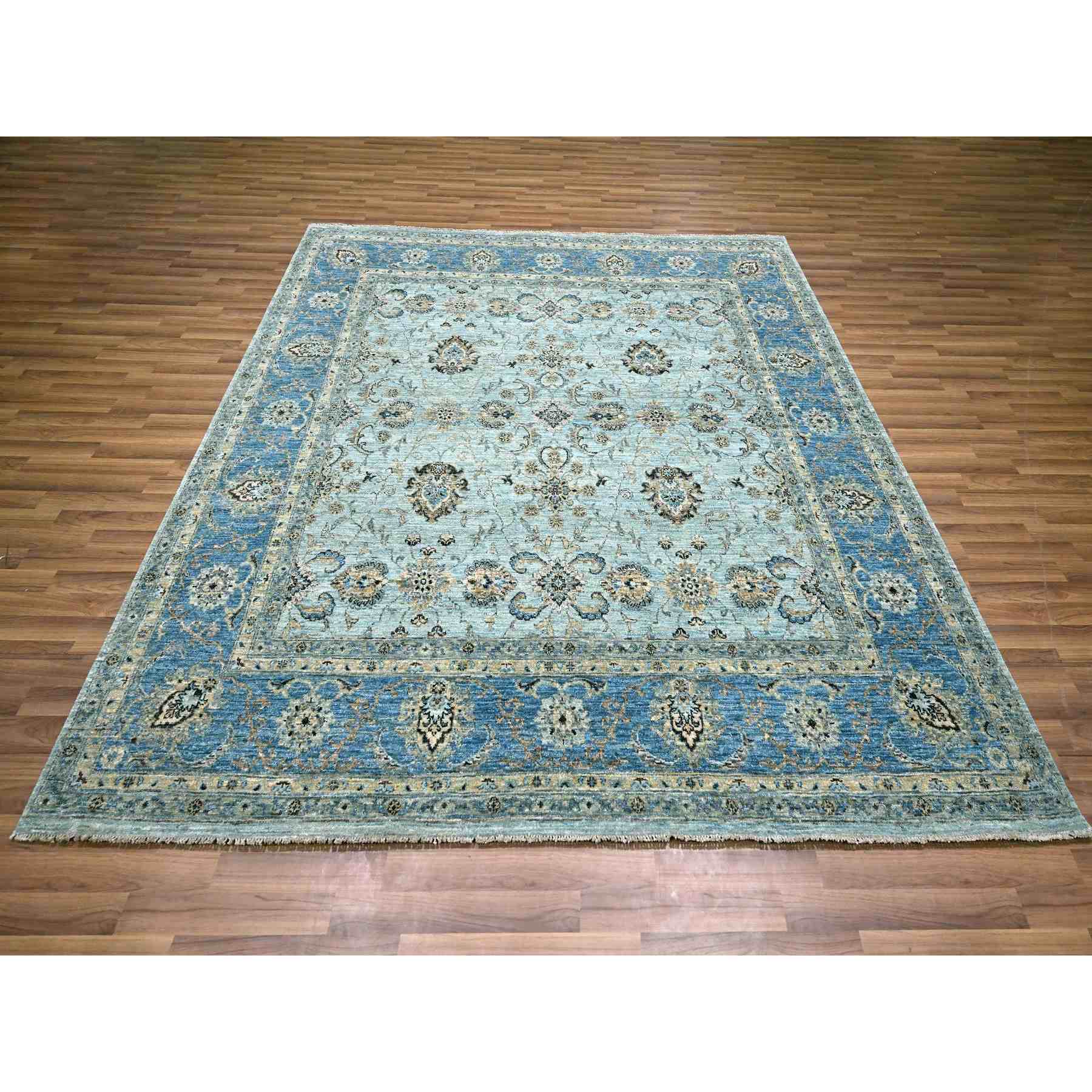 Oushak-And-Peshawar-Hand-Knotted-Rug-380705