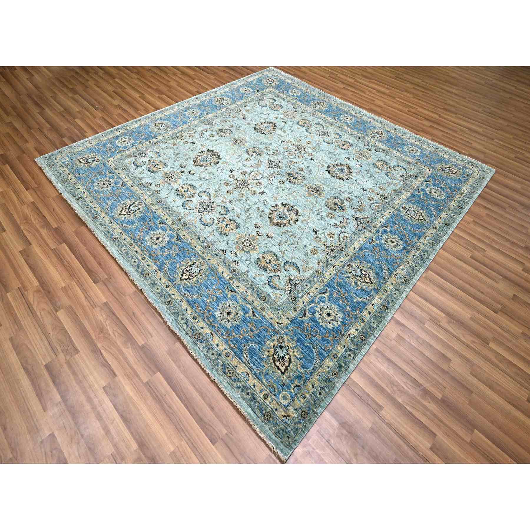 Oushak-And-Peshawar-Hand-Knotted-Rug-380705