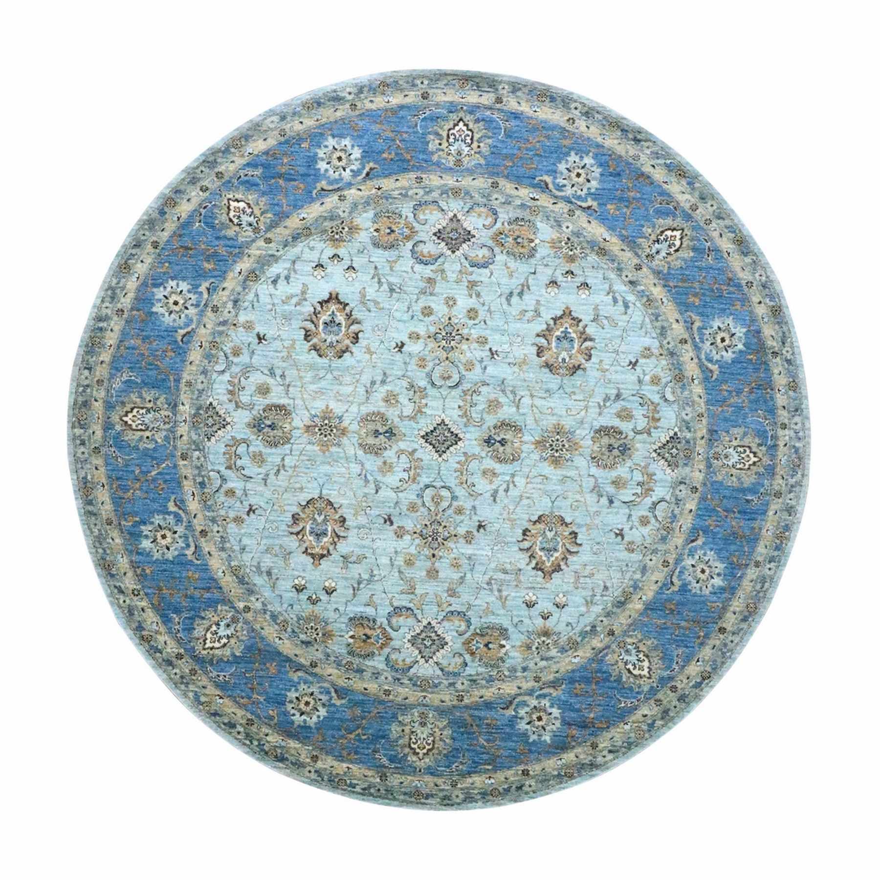 Oushak-And-Peshawar-Hand-Knotted-Rug-380710