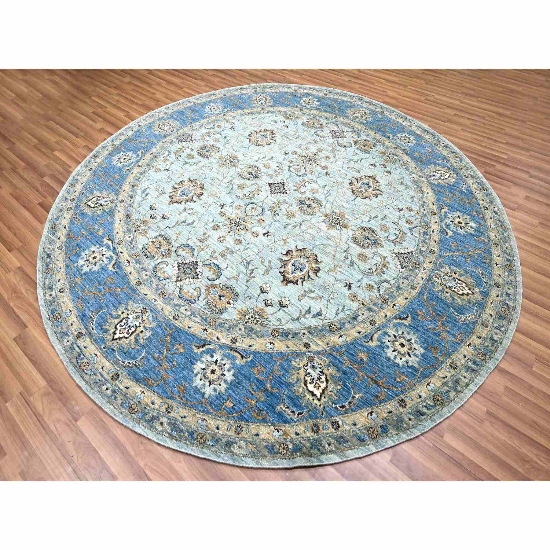 Oushak-And-Peshawar-Hand-Knotted-Rug-380710