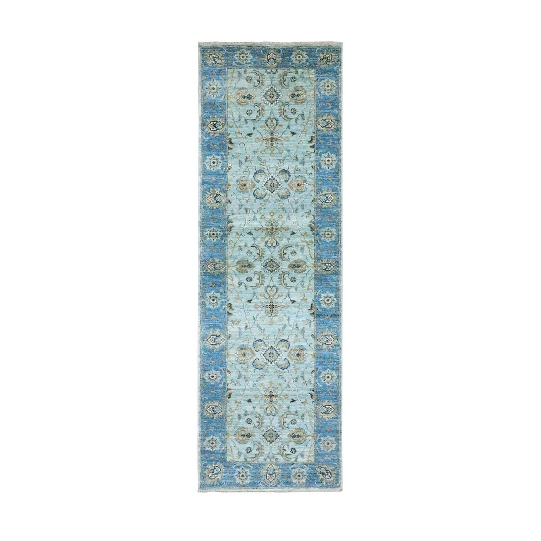 Oushak-And-Peshawar-Hand-Knotted-Rug-380725