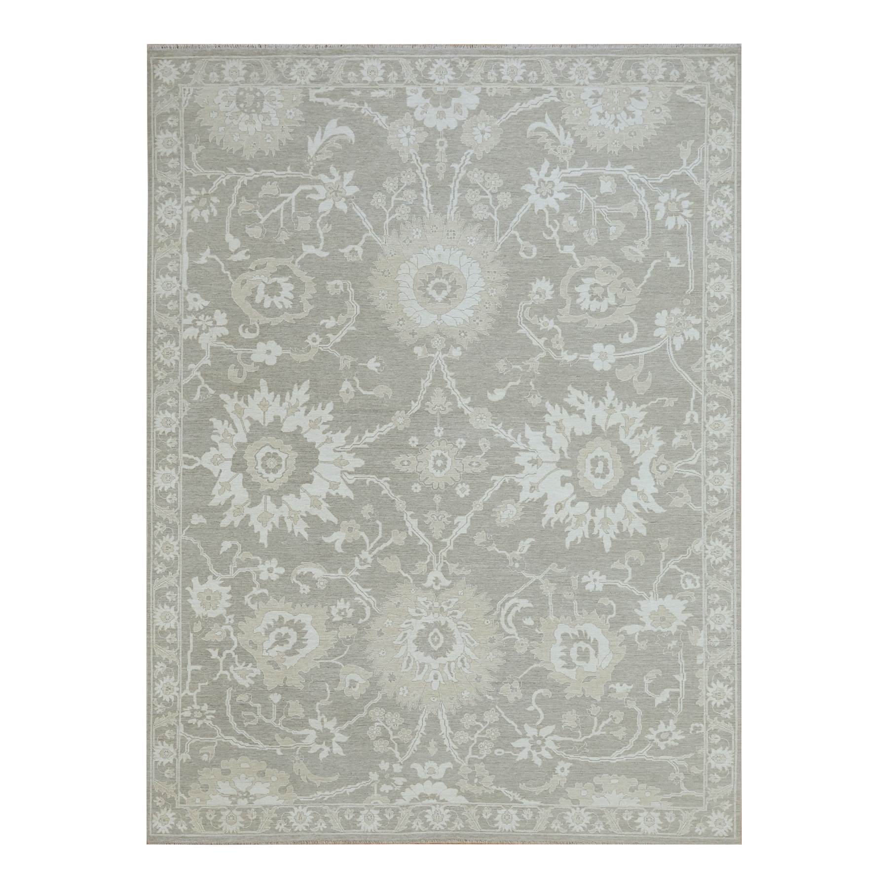 Oushak-And-Peshawar-Hand-Knotted-Rug-380815