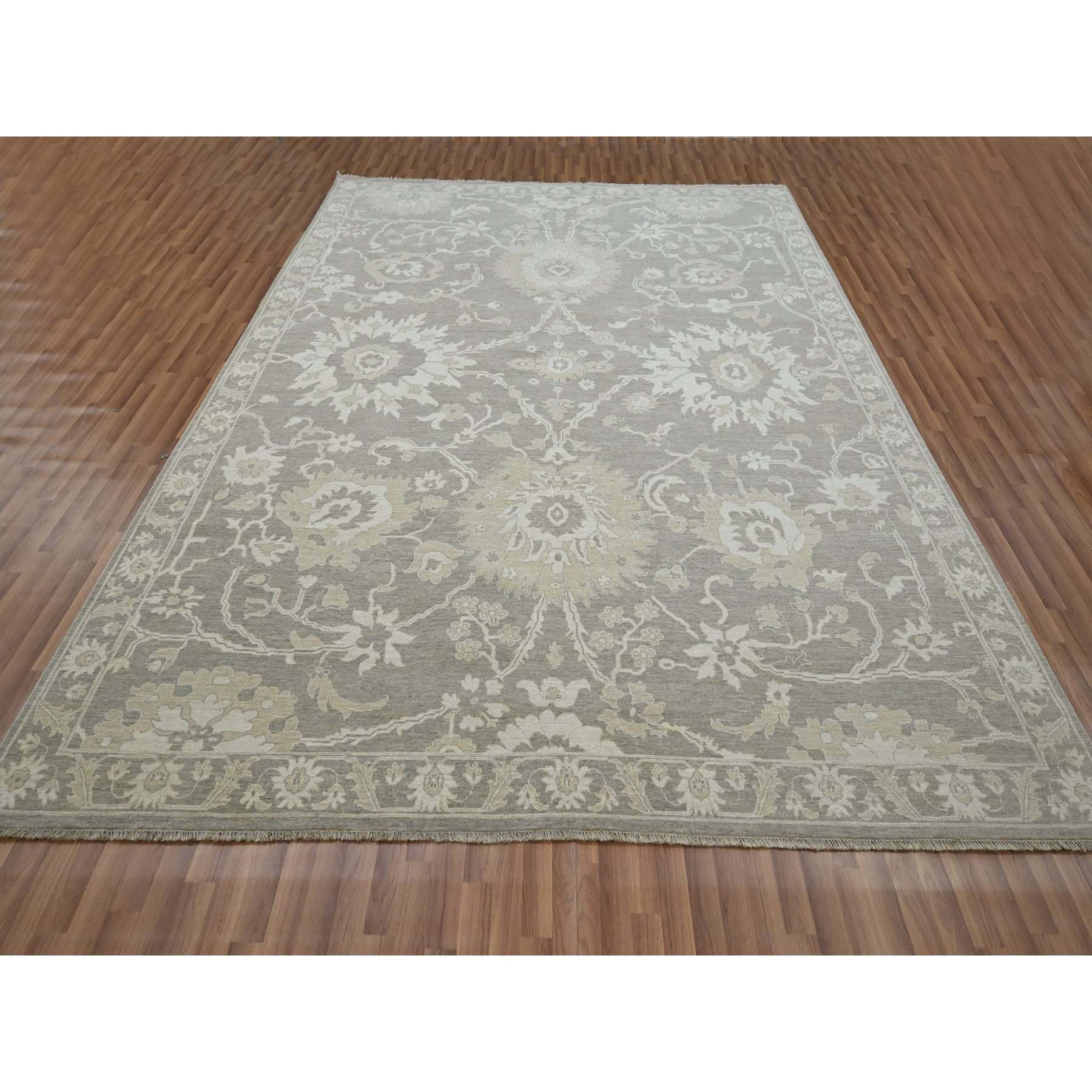 Oushak-And-Peshawar-Hand-Knotted-Rug-380815