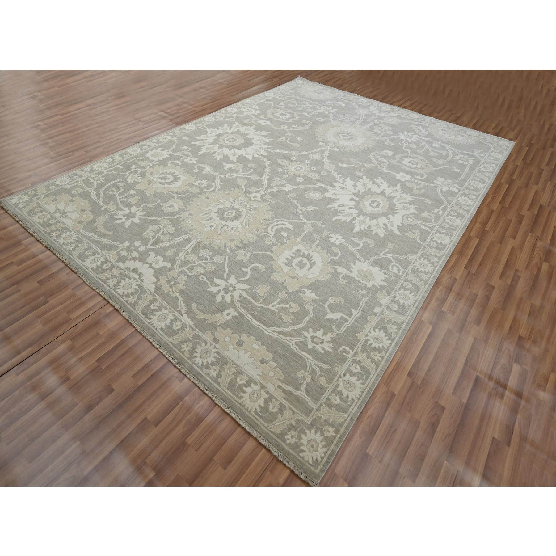 Oushak-And-Peshawar-Hand-Knotted-Rug-380815