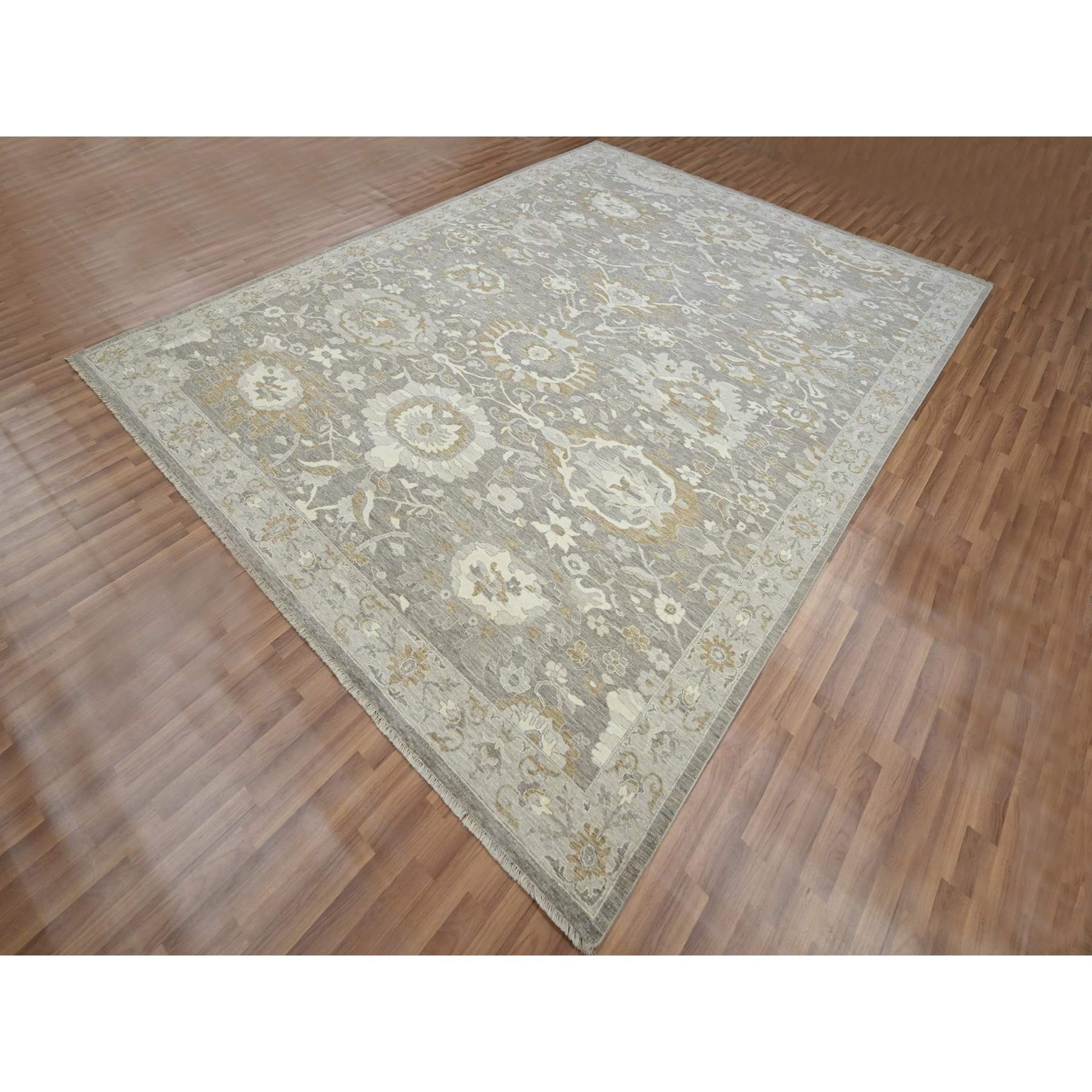 Oushak-And-Peshawar-Hand-Knotted-Rug-380820