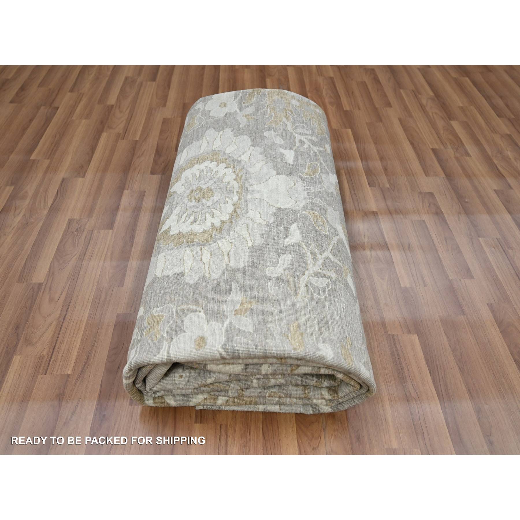 Oushak-And-Peshawar-Hand-Knotted-Rug-380820
