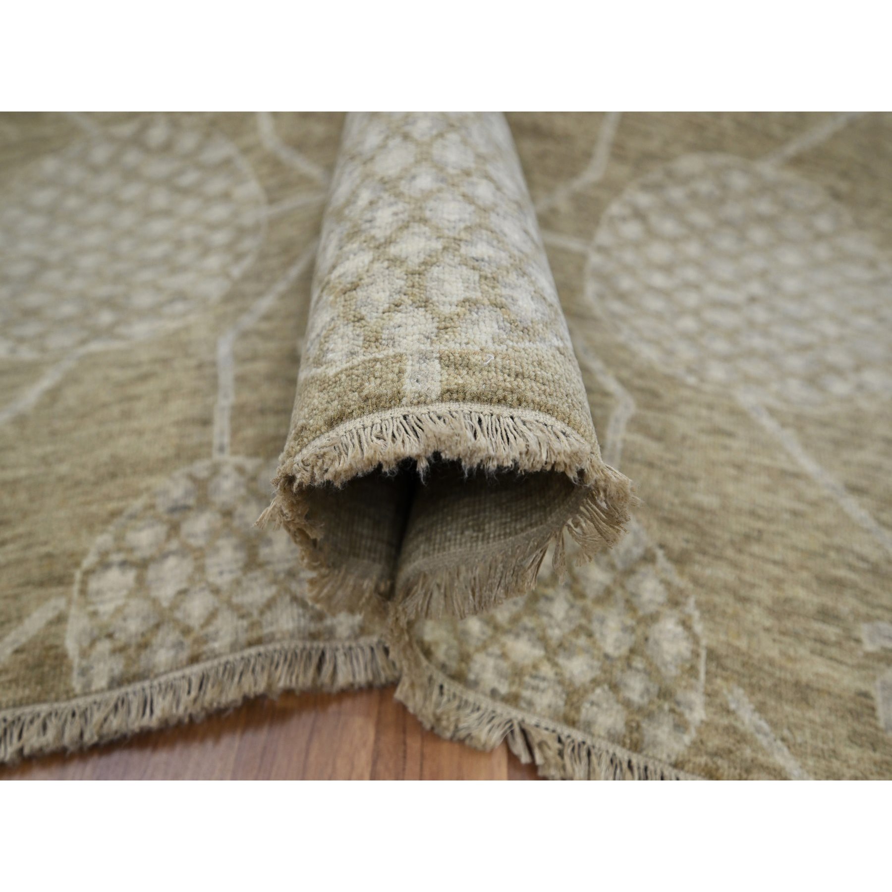 Oushak-And-Peshawar-Hand-Knotted-Rug-380830