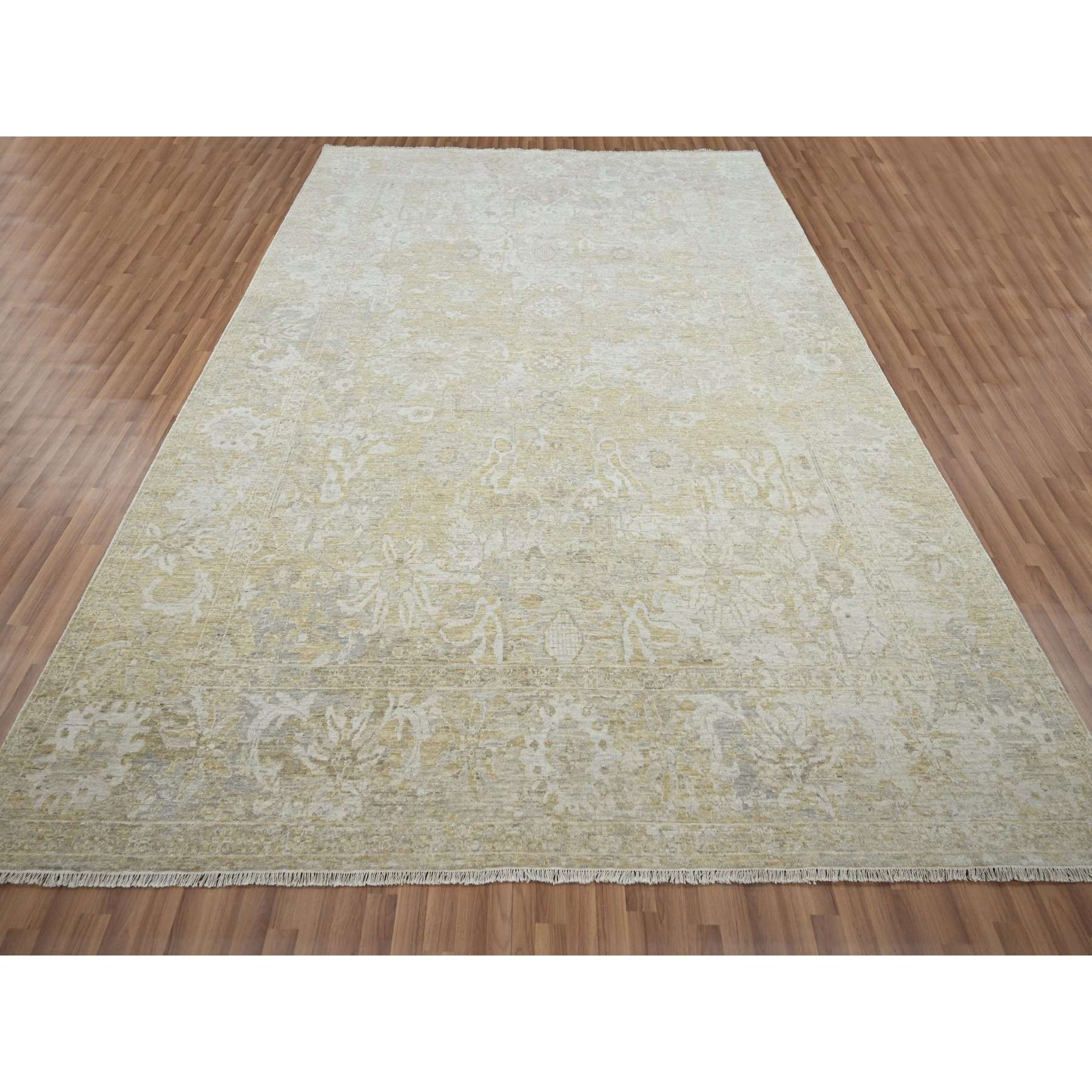 Oushak-And-Peshawar-Hand-Knotted-Rug-380840