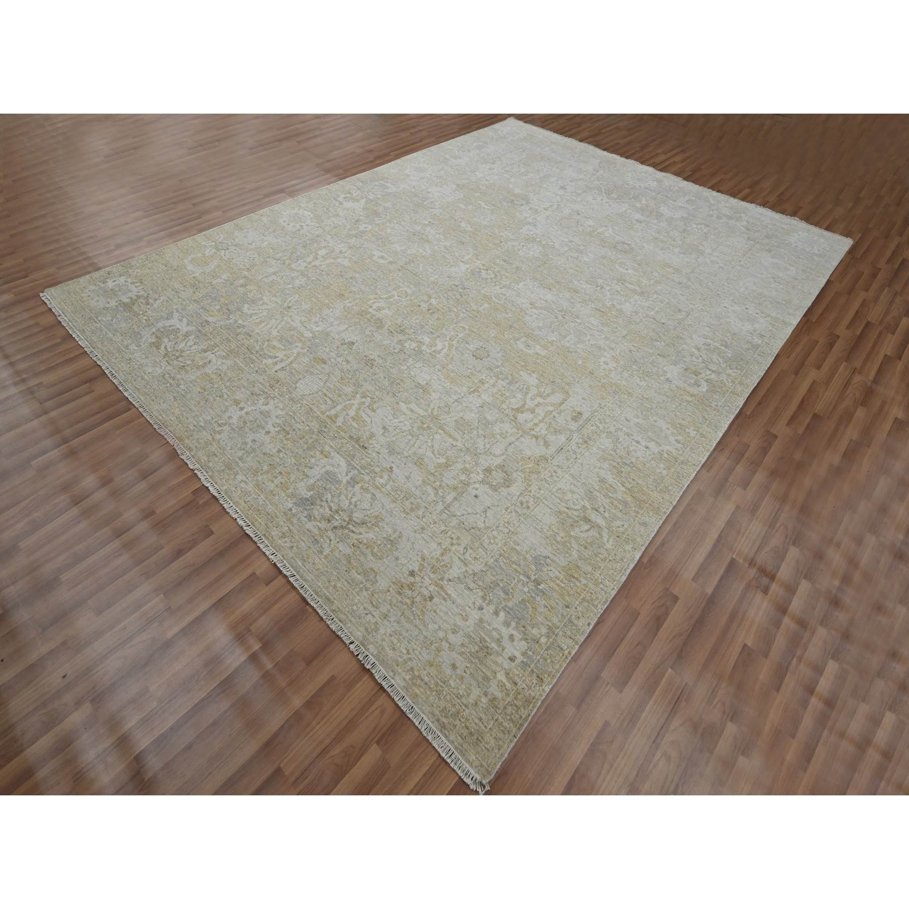 Oushak-And-Peshawar-Hand-Knotted-Rug-380840