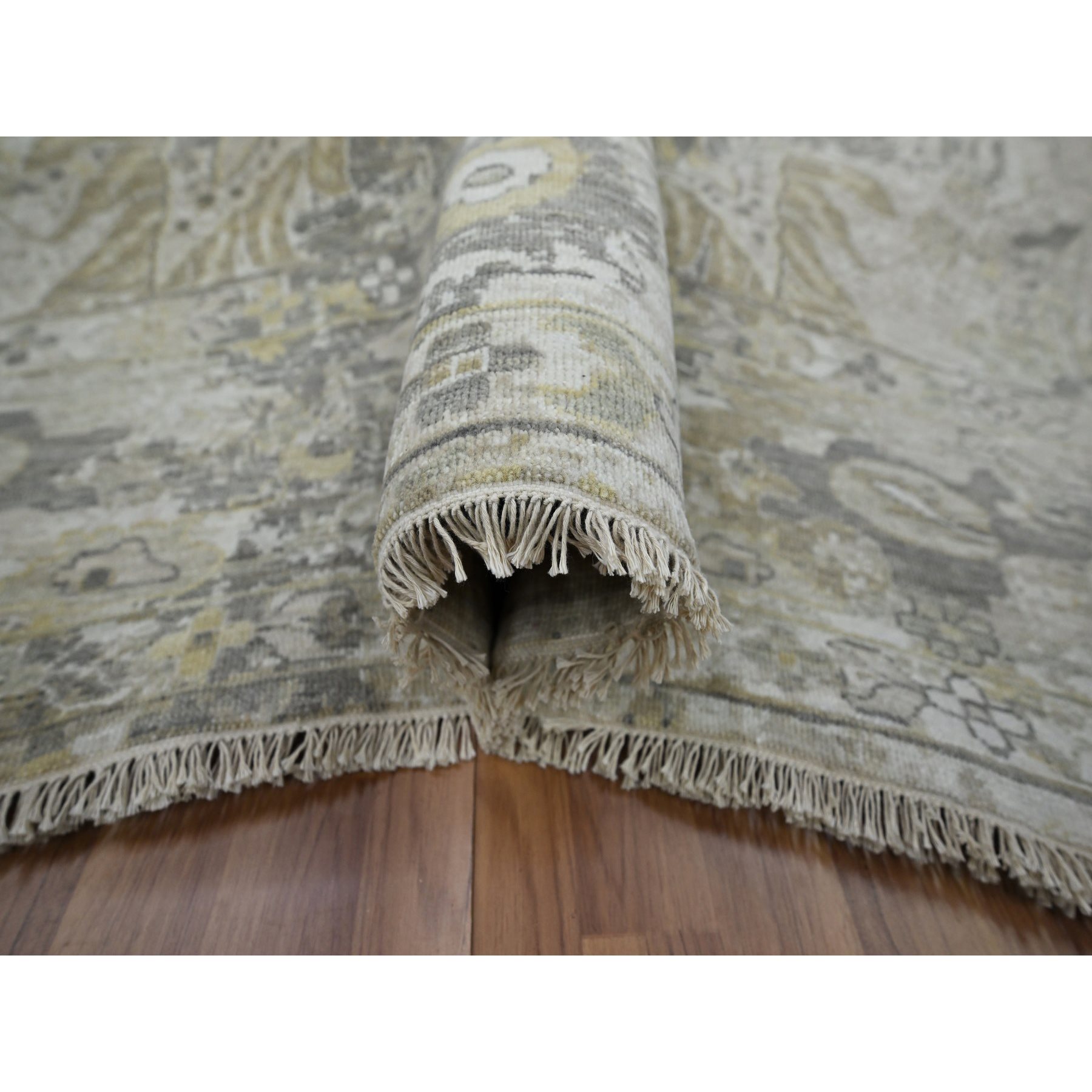Oushak-And-Peshawar-Hand-Knotted-Rug-380845
