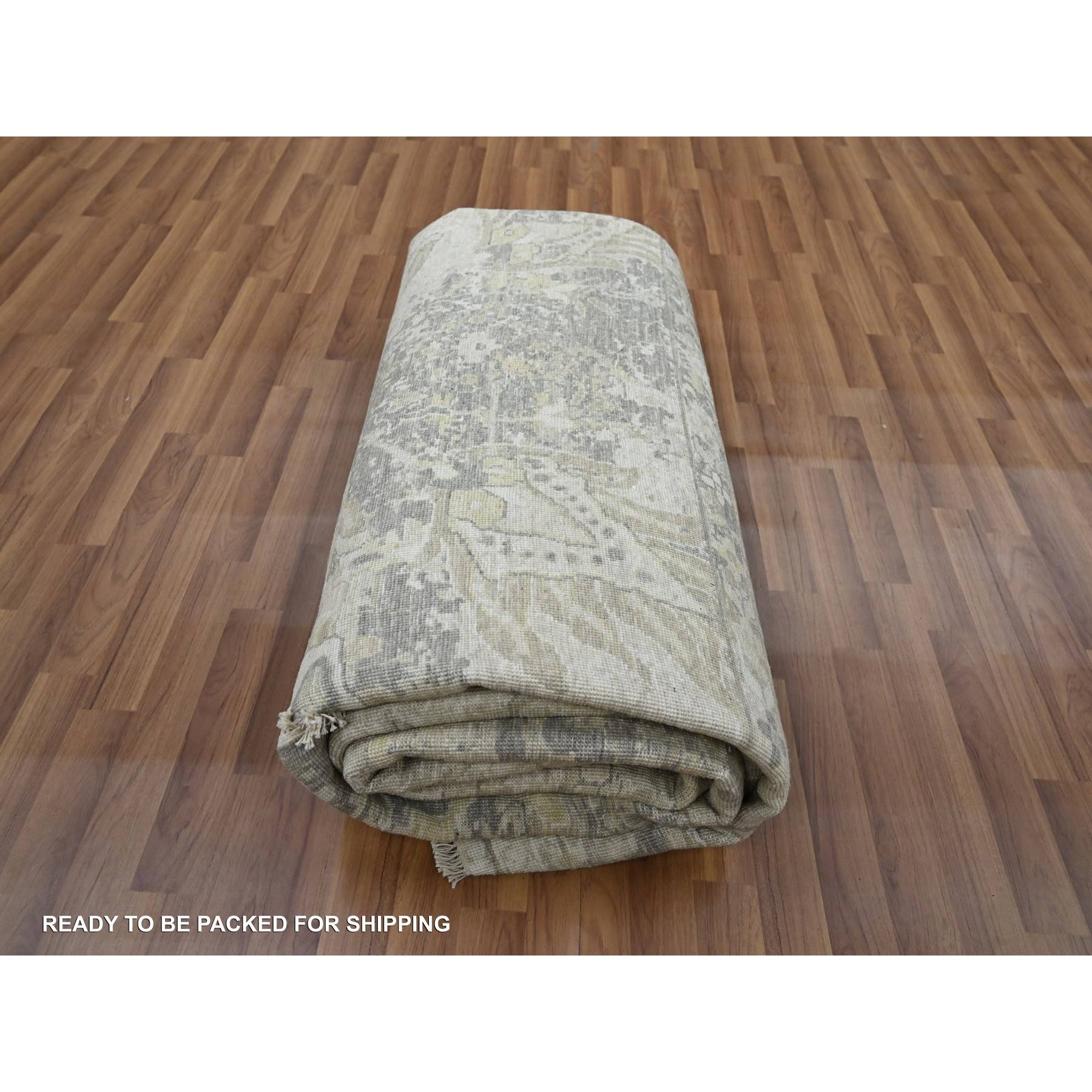 Oushak-And-Peshawar-Hand-Knotted-Rug-380845