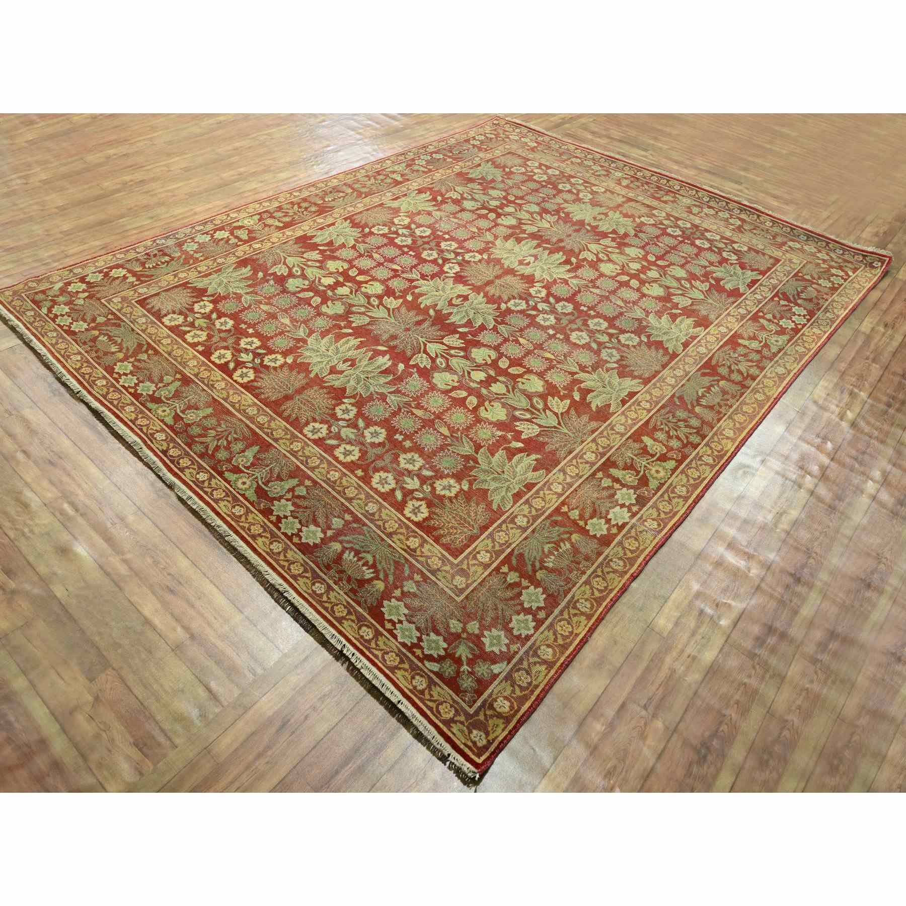 Oushak-And-Peshawar-Hand-Knotted-Rug-381730