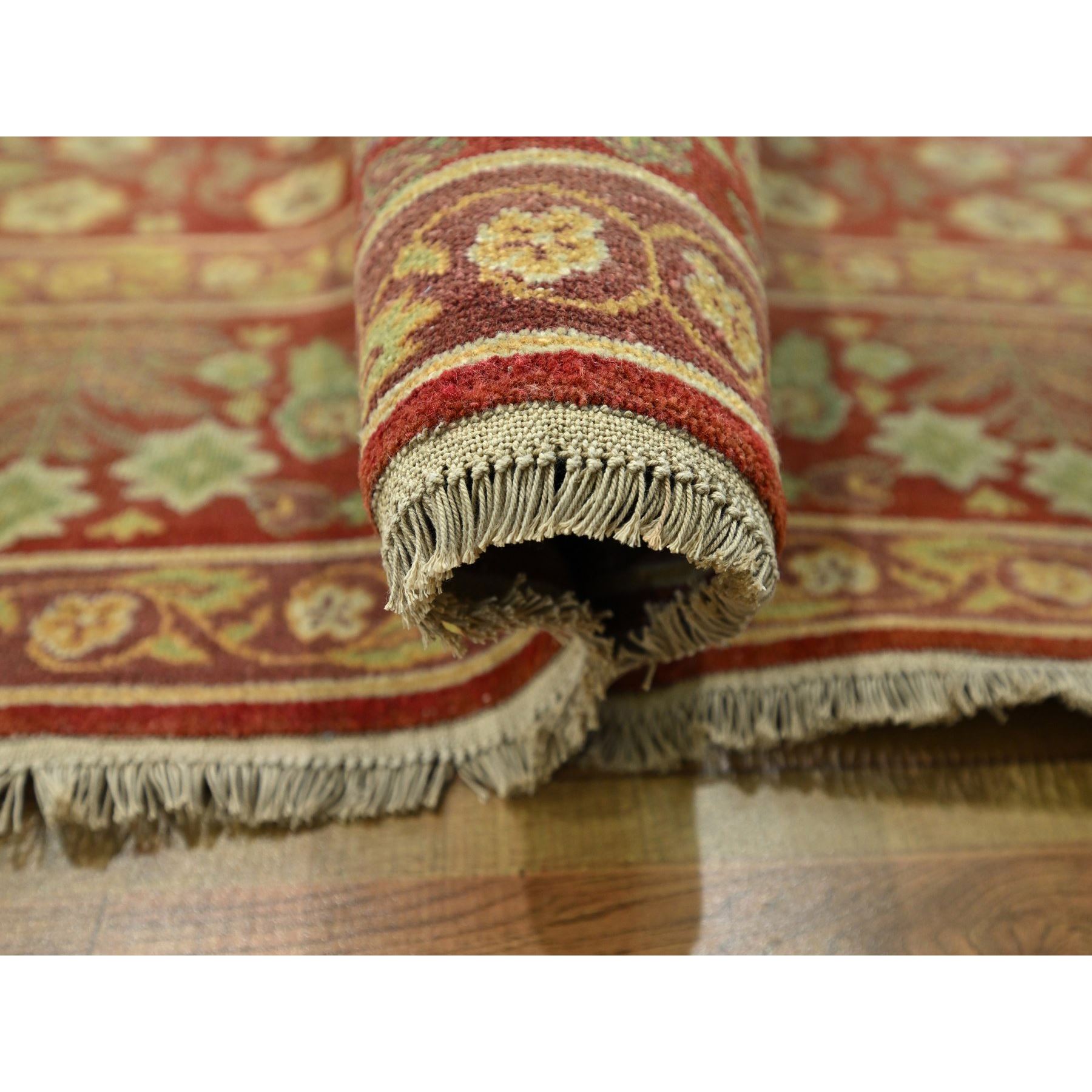 Oushak-And-Peshawar-Hand-Knotted-Rug-381730