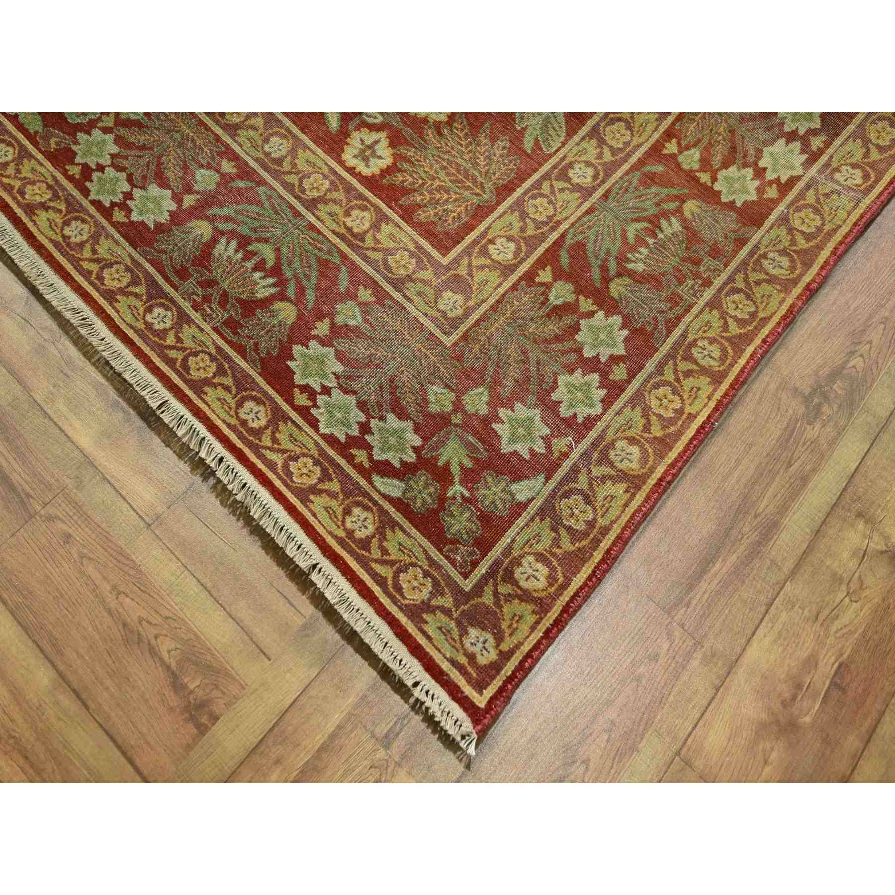 Oushak-And-Peshawar-Hand-Knotted-Rug-381730