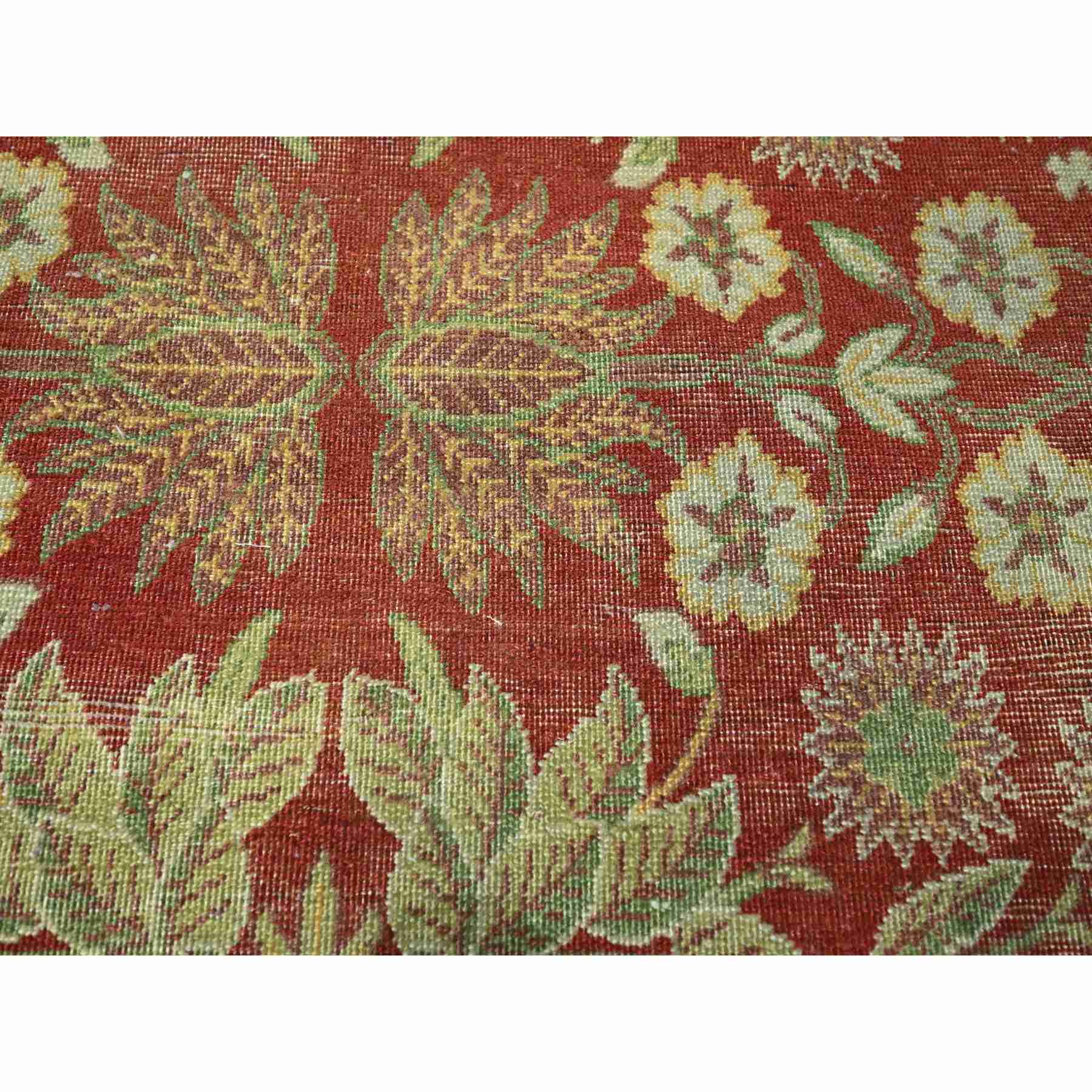 Oushak-And-Peshawar-Hand-Knotted-Rug-381730