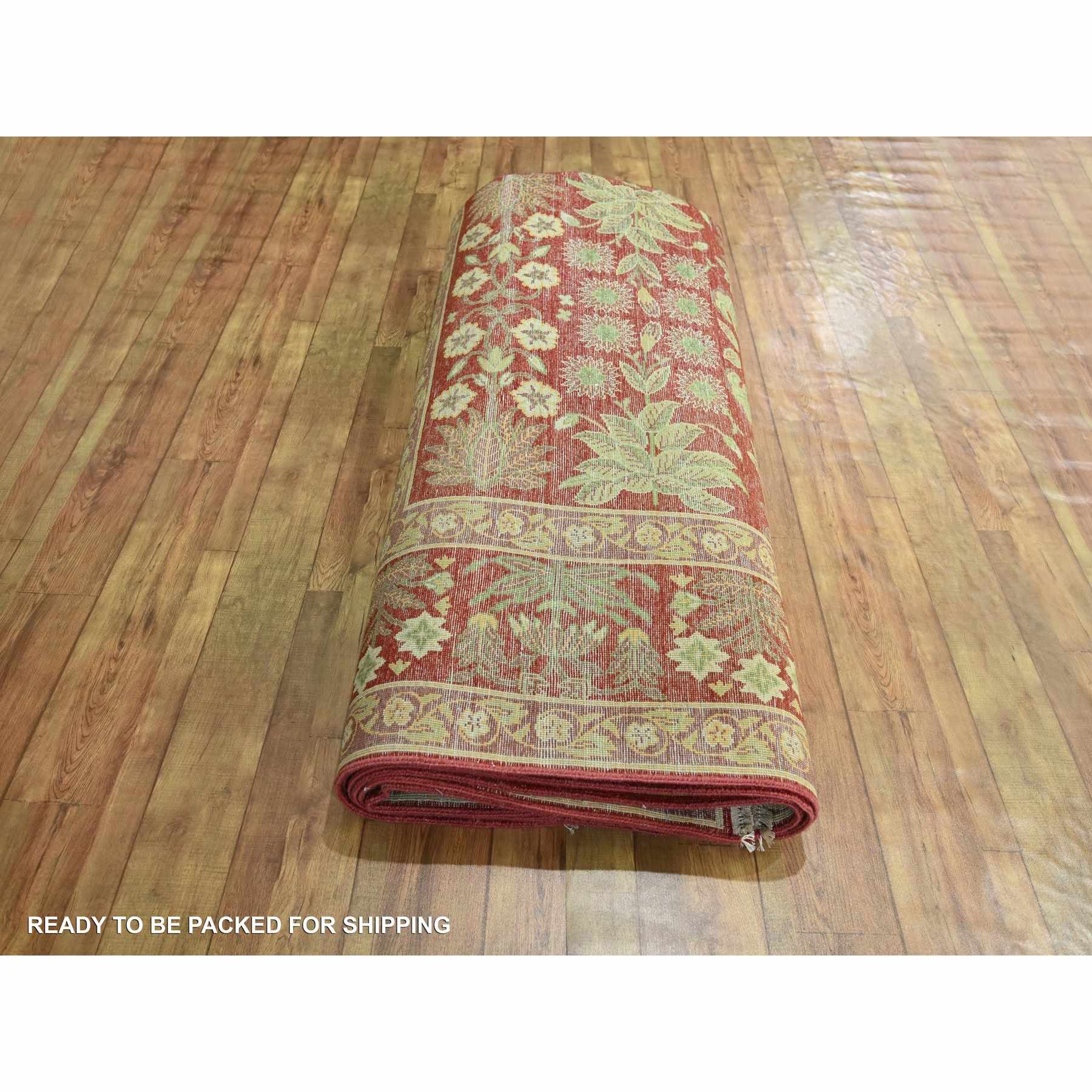 Oushak-And-Peshawar-Hand-Knotted-Rug-381730
