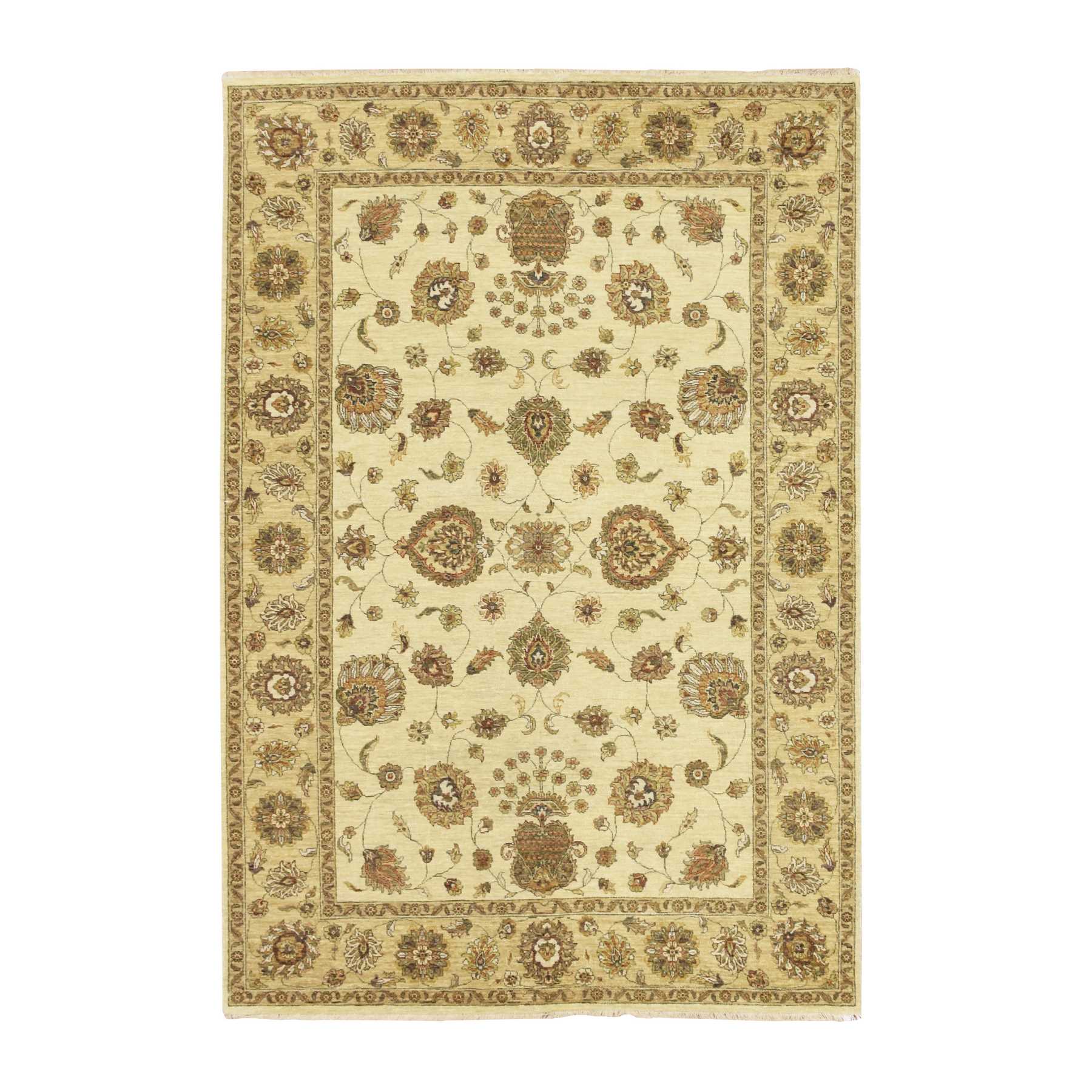 Oushak-And-Peshawar-Hand-Knotted-Rug-381775