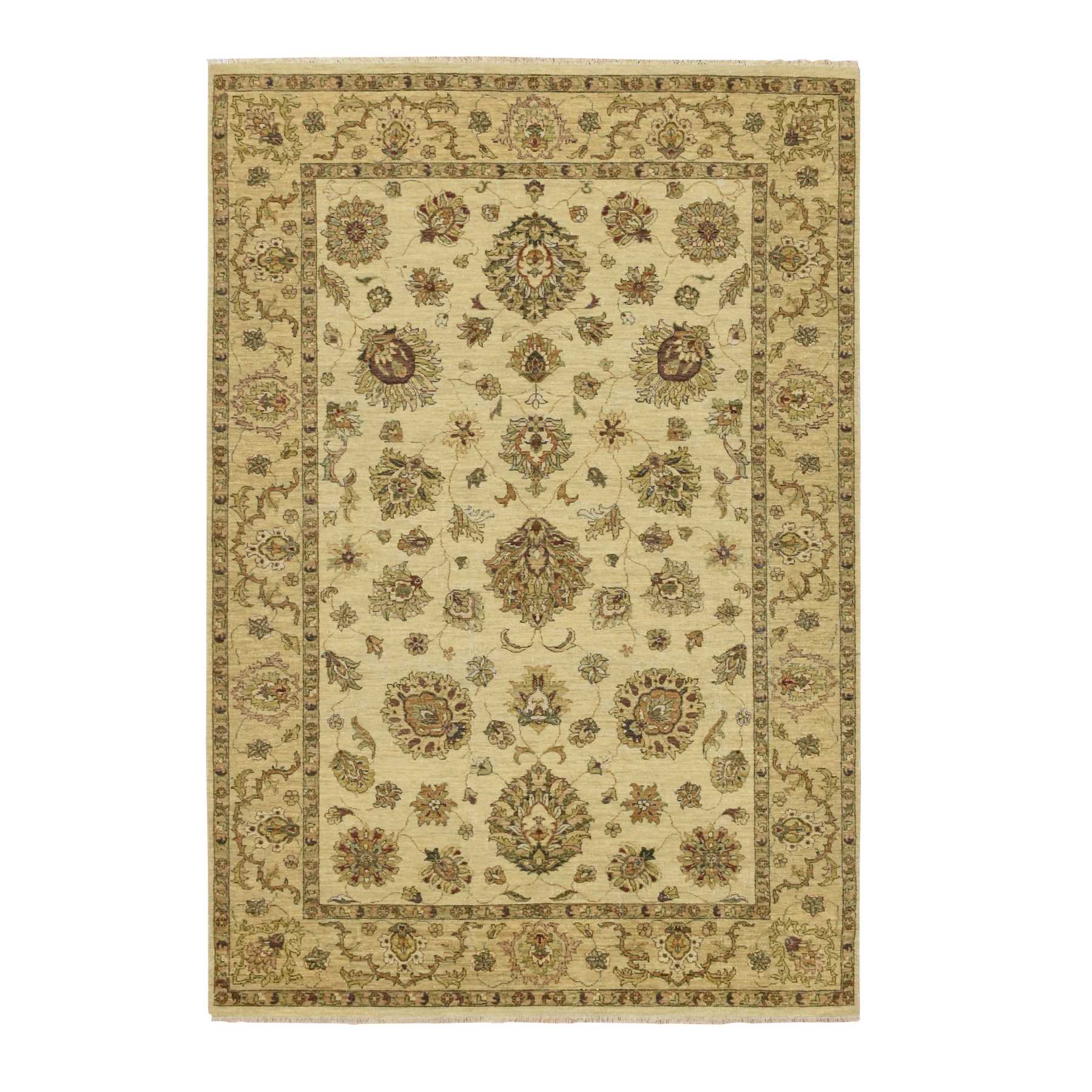 Oushak-And-Peshawar-Hand-Knotted-Rug-381785