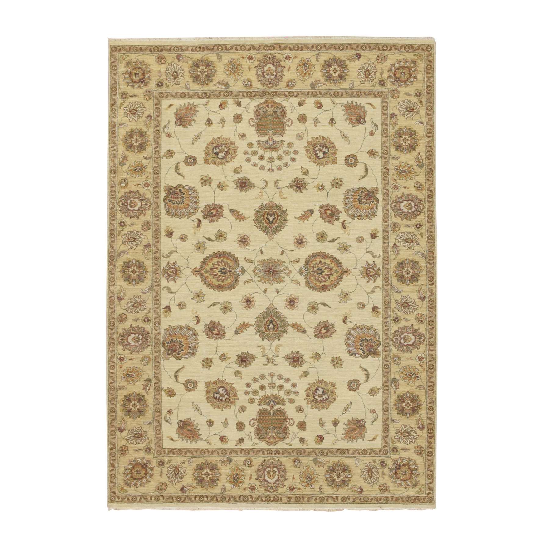 Oushak-And-Peshawar-Hand-Knotted-Rug-381790