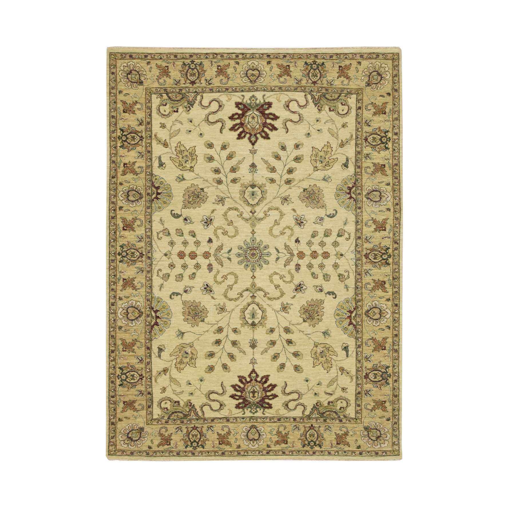Oushak-And-Peshawar-Hand-Knotted-Rug-381800