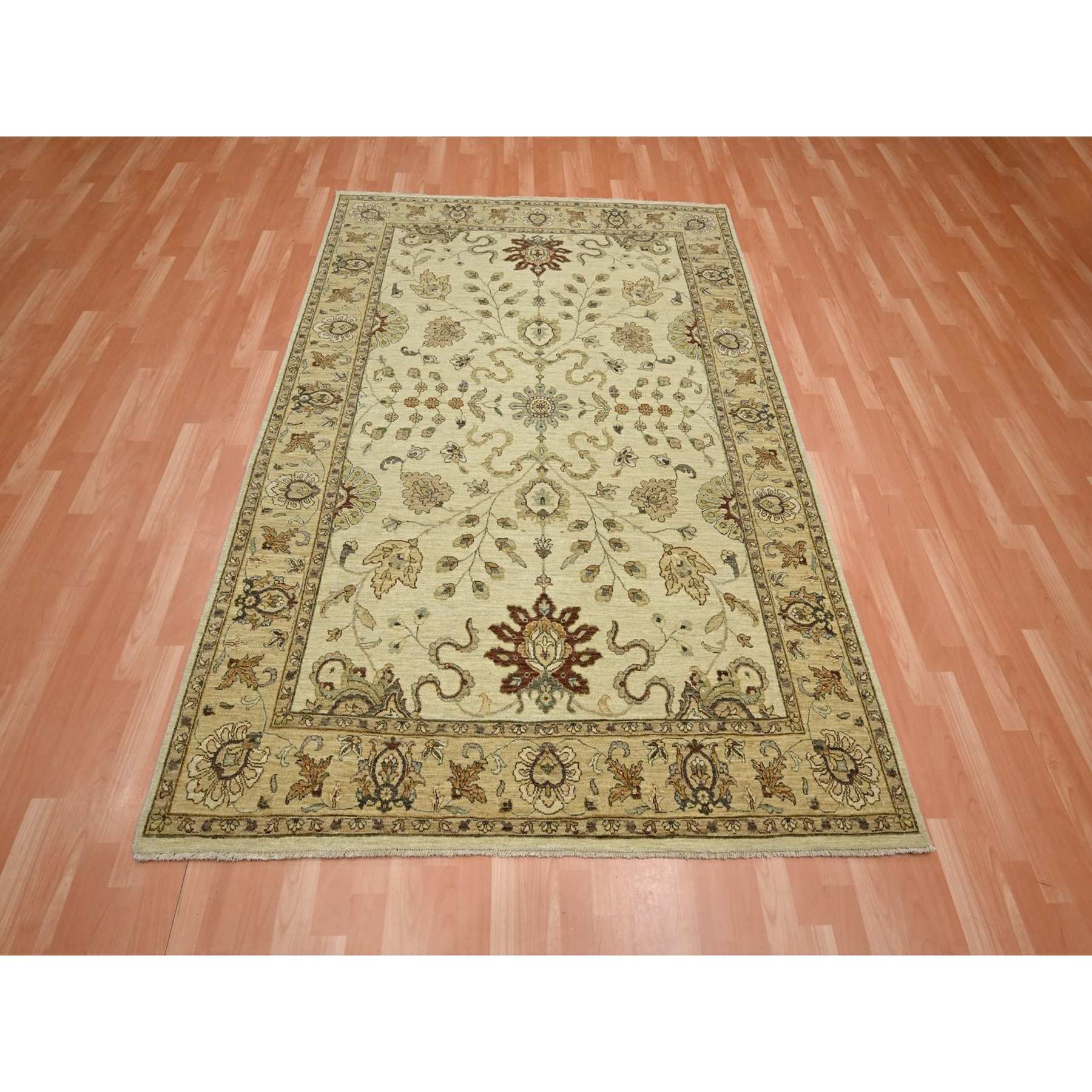 Oushak-And-Peshawar-Hand-Knotted-Rug-381800