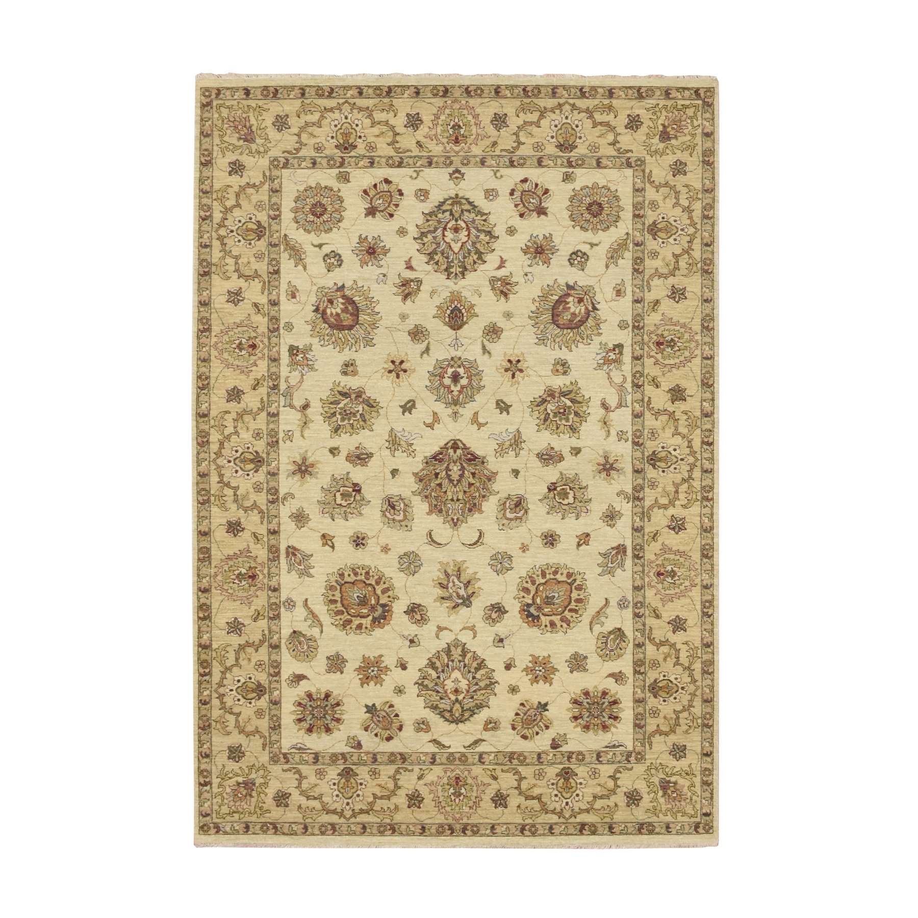 Oushak-And-Peshawar-Hand-Knotted-Rug-381805