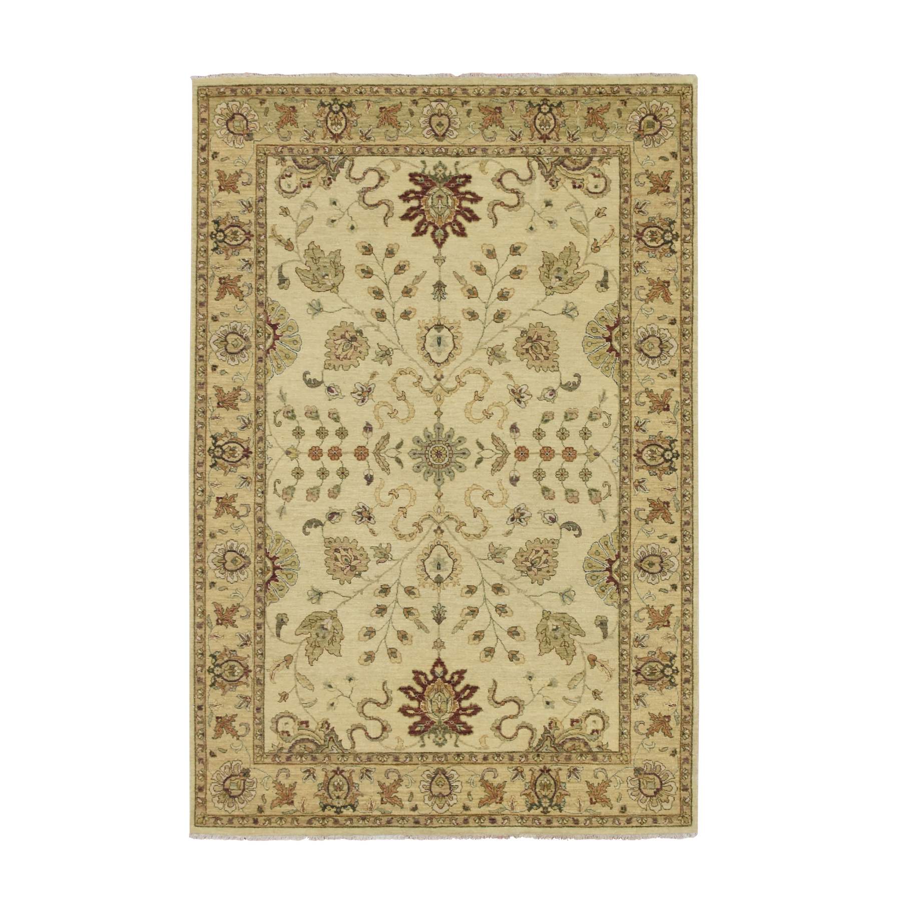 Oushak-And-Peshawar-Hand-Knotted-Rug-381810