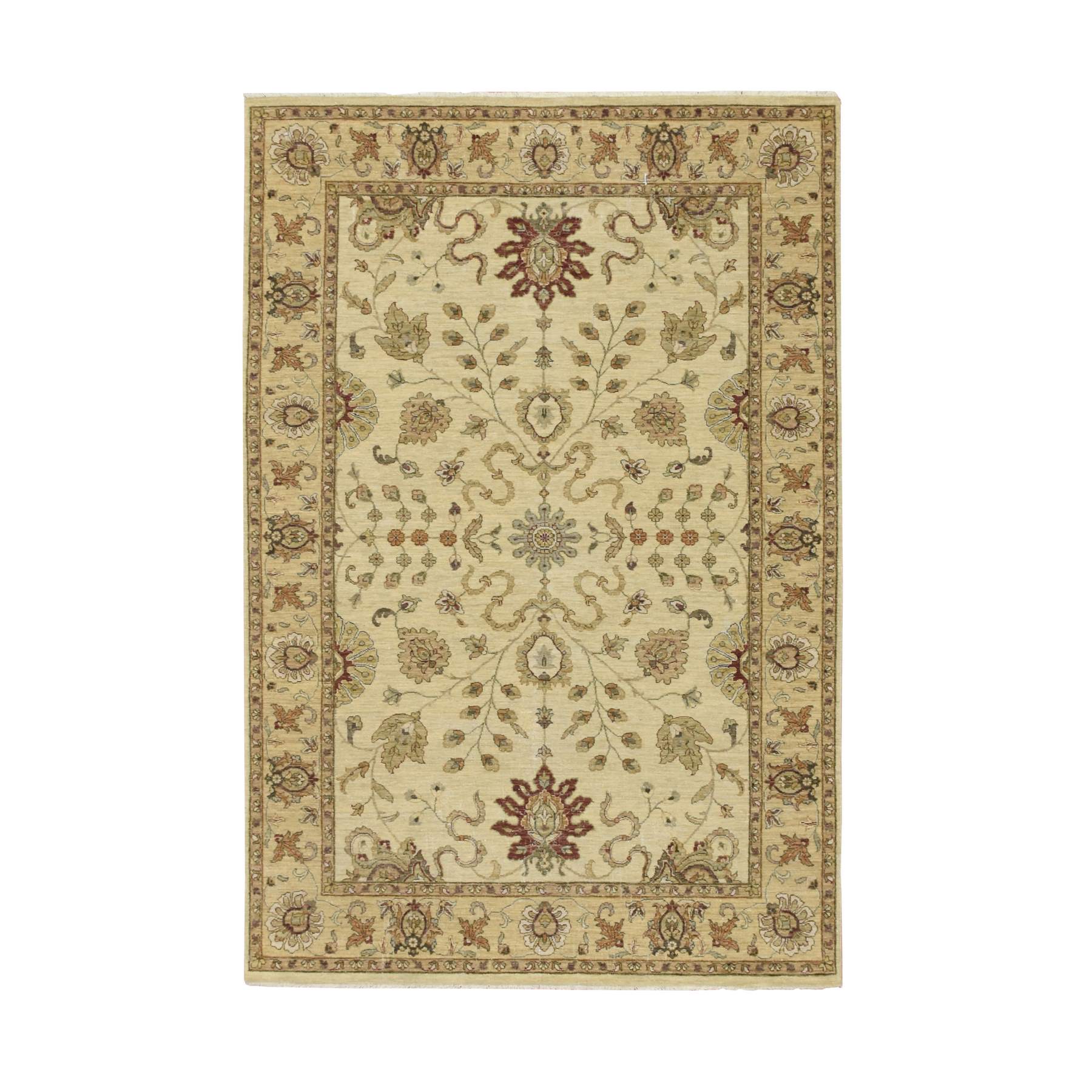 Oushak-And-Peshawar-Hand-Knotted-Rug-381815