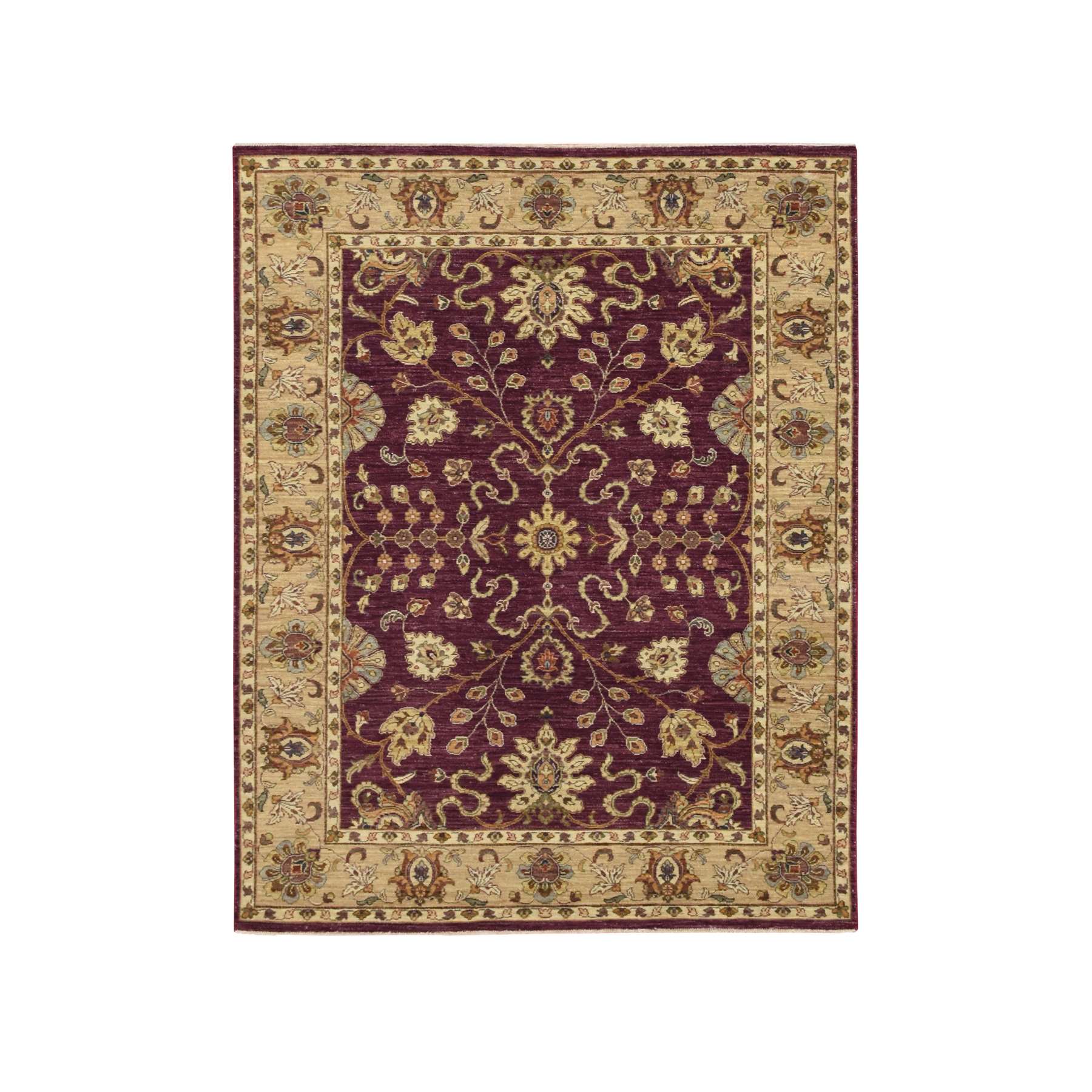 Oushak-And-Peshawar-Hand-Knotted-Rug-381820