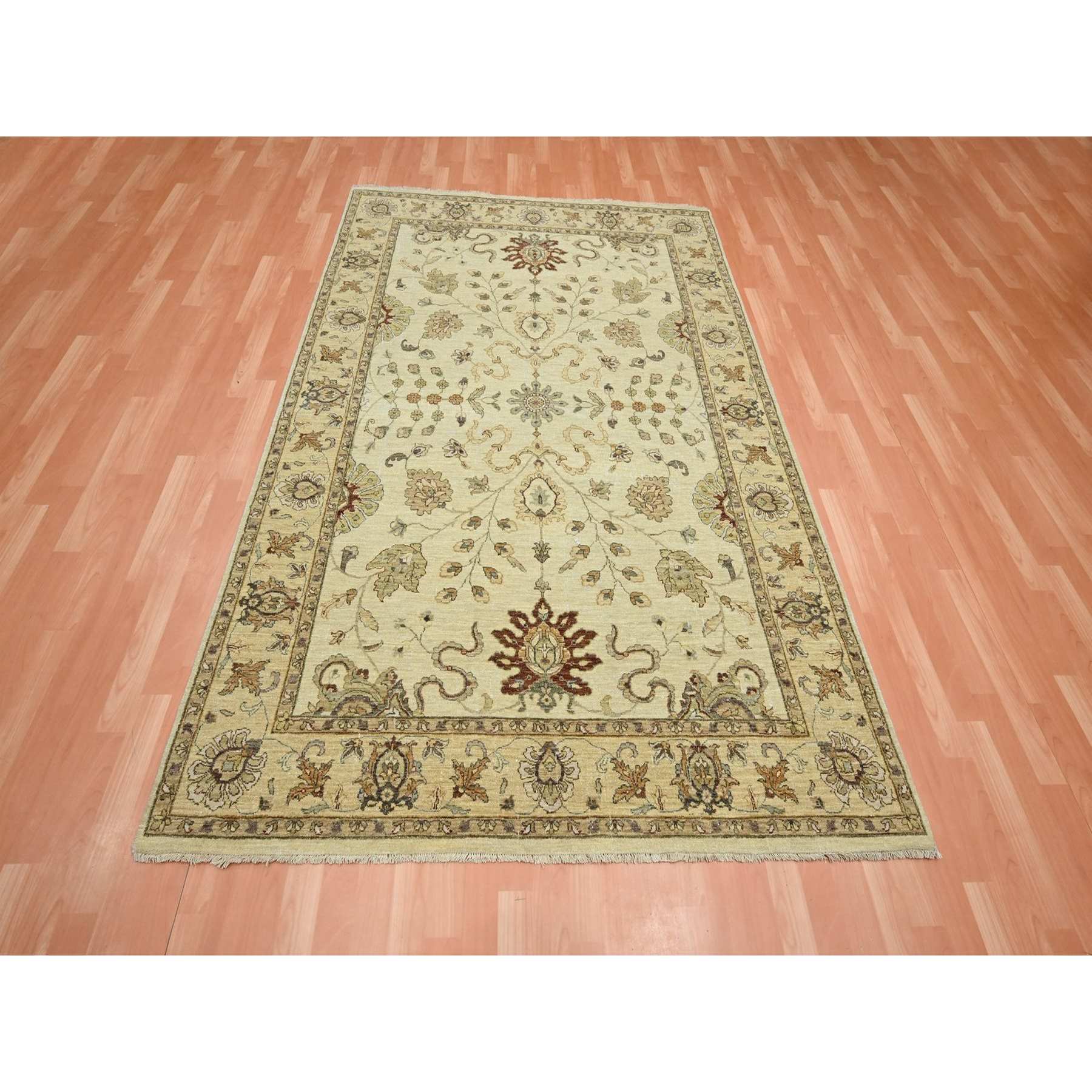 Oushak-And-Peshawar-Hand-Knotted-Rug-381825