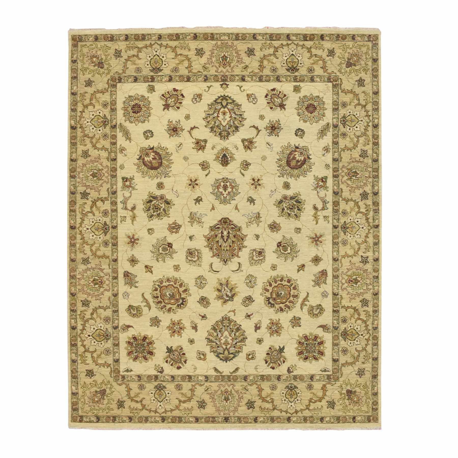 Oushak-And-Peshawar-Hand-Knotted-Rug-381830