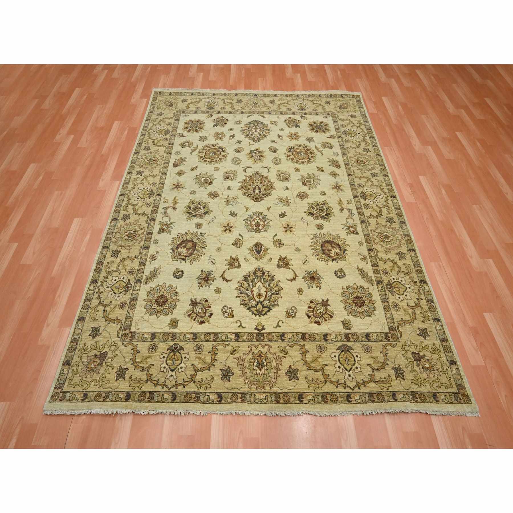 Oushak-And-Peshawar-Hand-Knotted-Rug-381830
