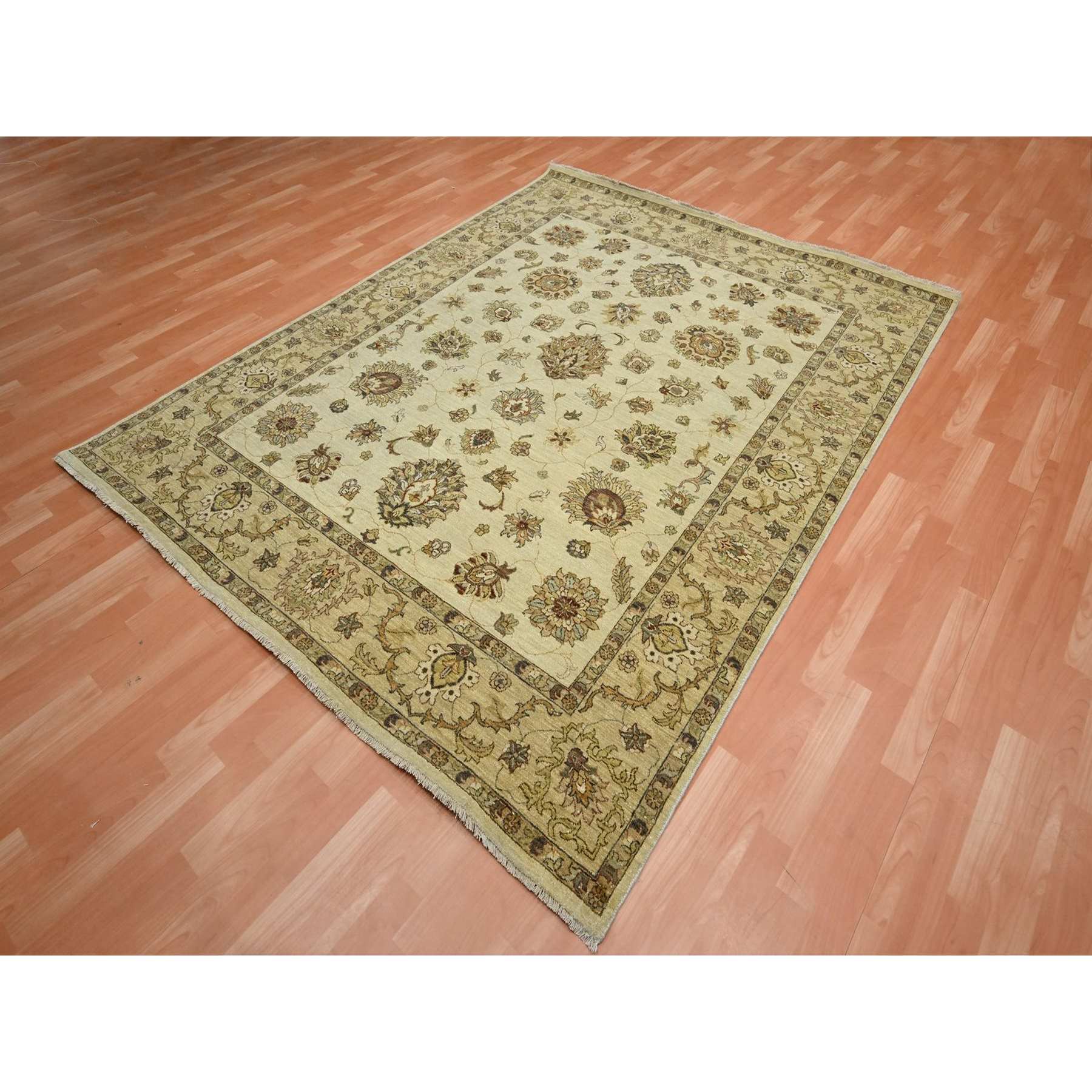 Oushak-And-Peshawar-Hand-Knotted-Rug-381830