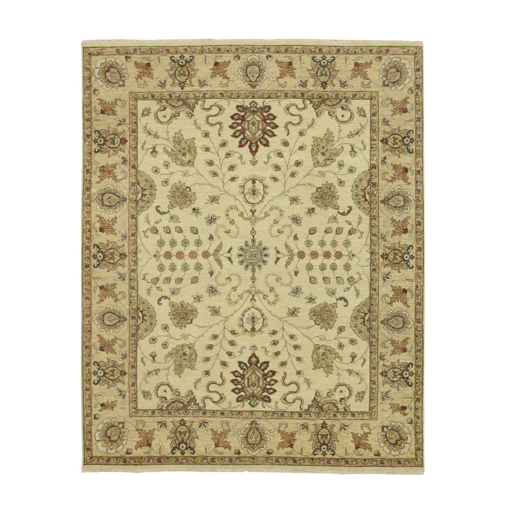 Oushak-And-Peshawar-Hand-Knotted-Rug-381835