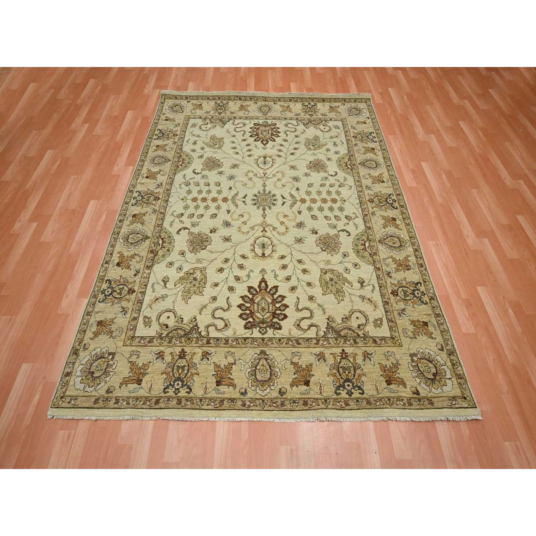 Oushak-And-Peshawar-Hand-Knotted-Rug-381835