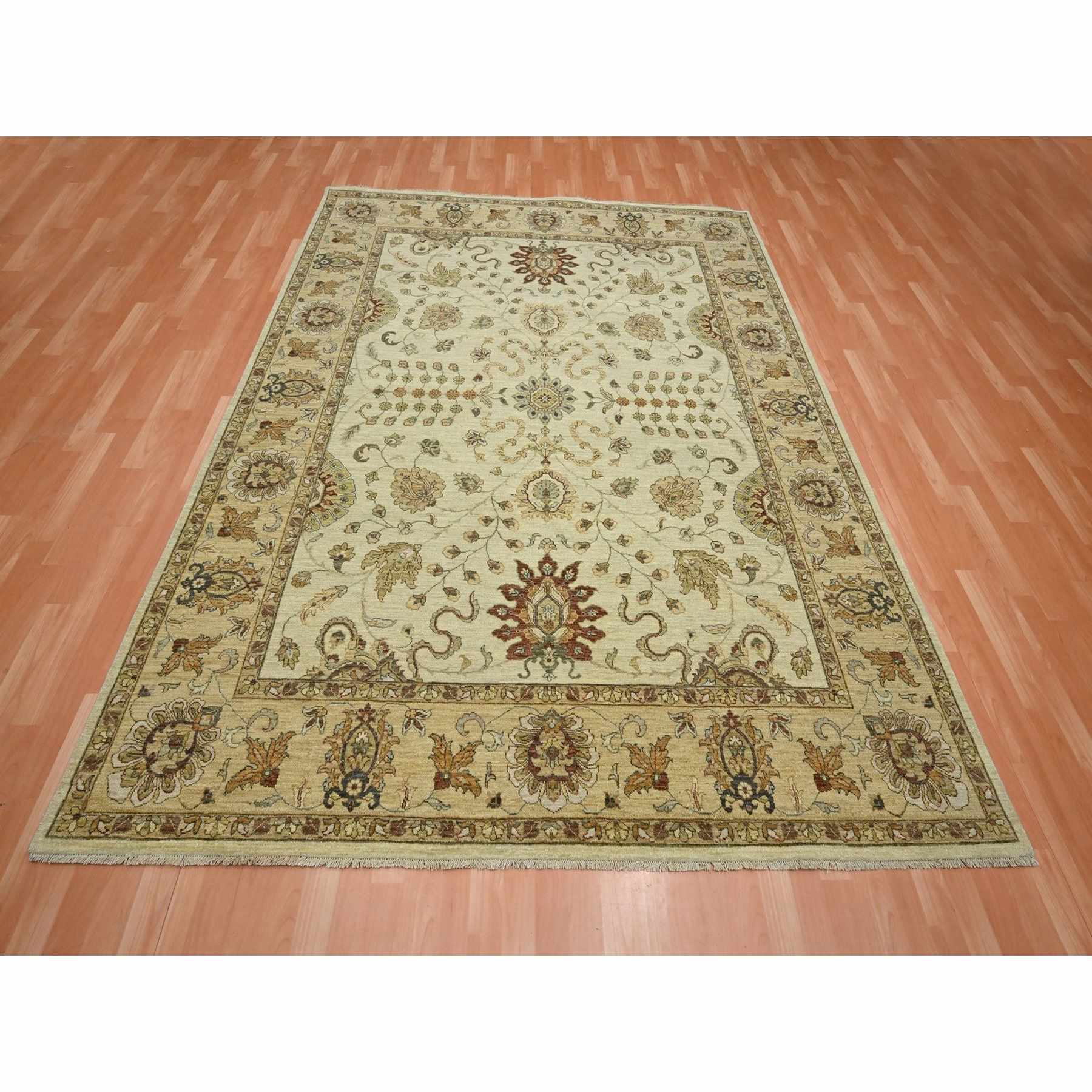 Oushak-And-Peshawar-Hand-Knotted-Rug-381840