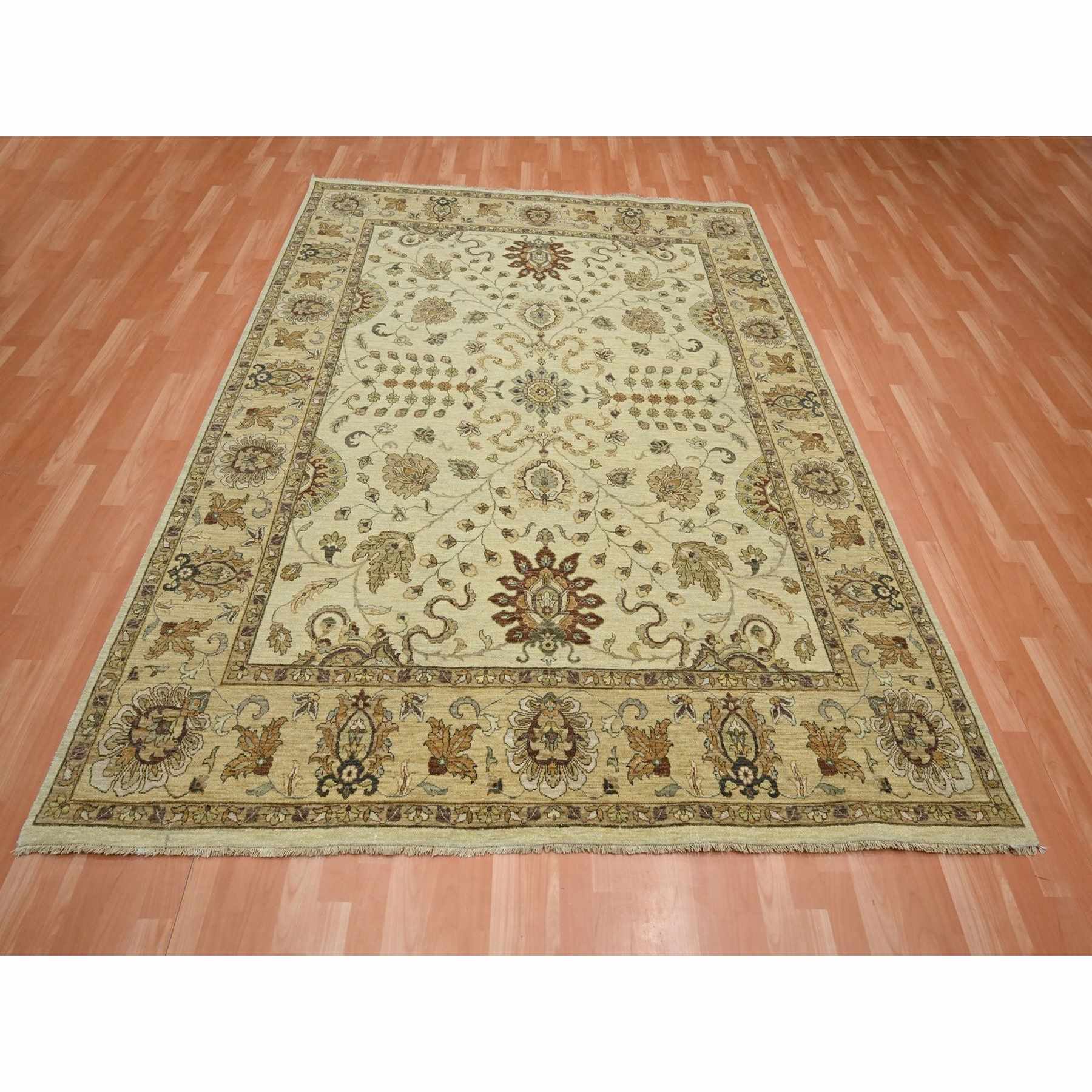 Oushak-And-Peshawar-Hand-Knotted-Rug-381850
