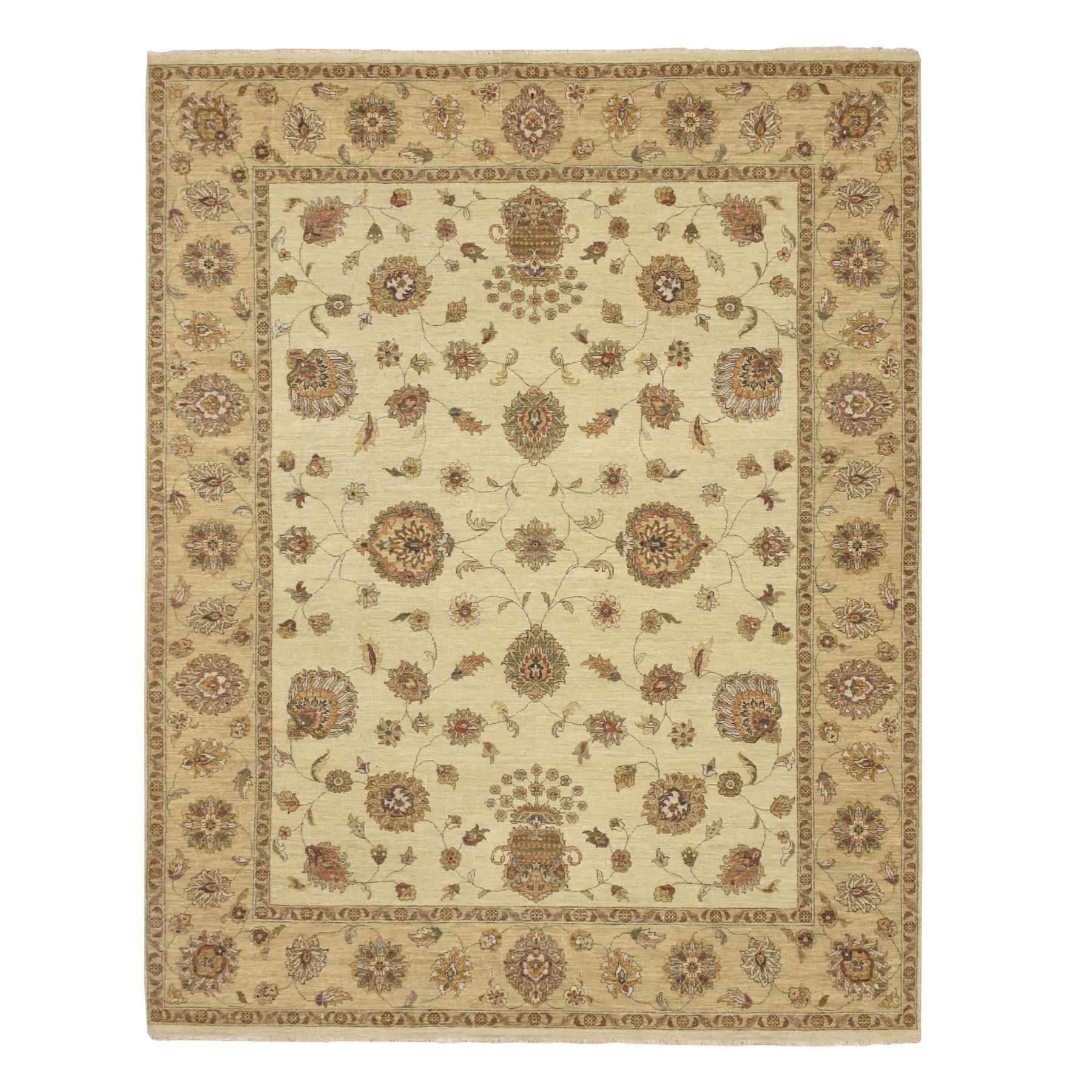 Oushak-And-Peshawar-Hand-Knotted-Rug-381855