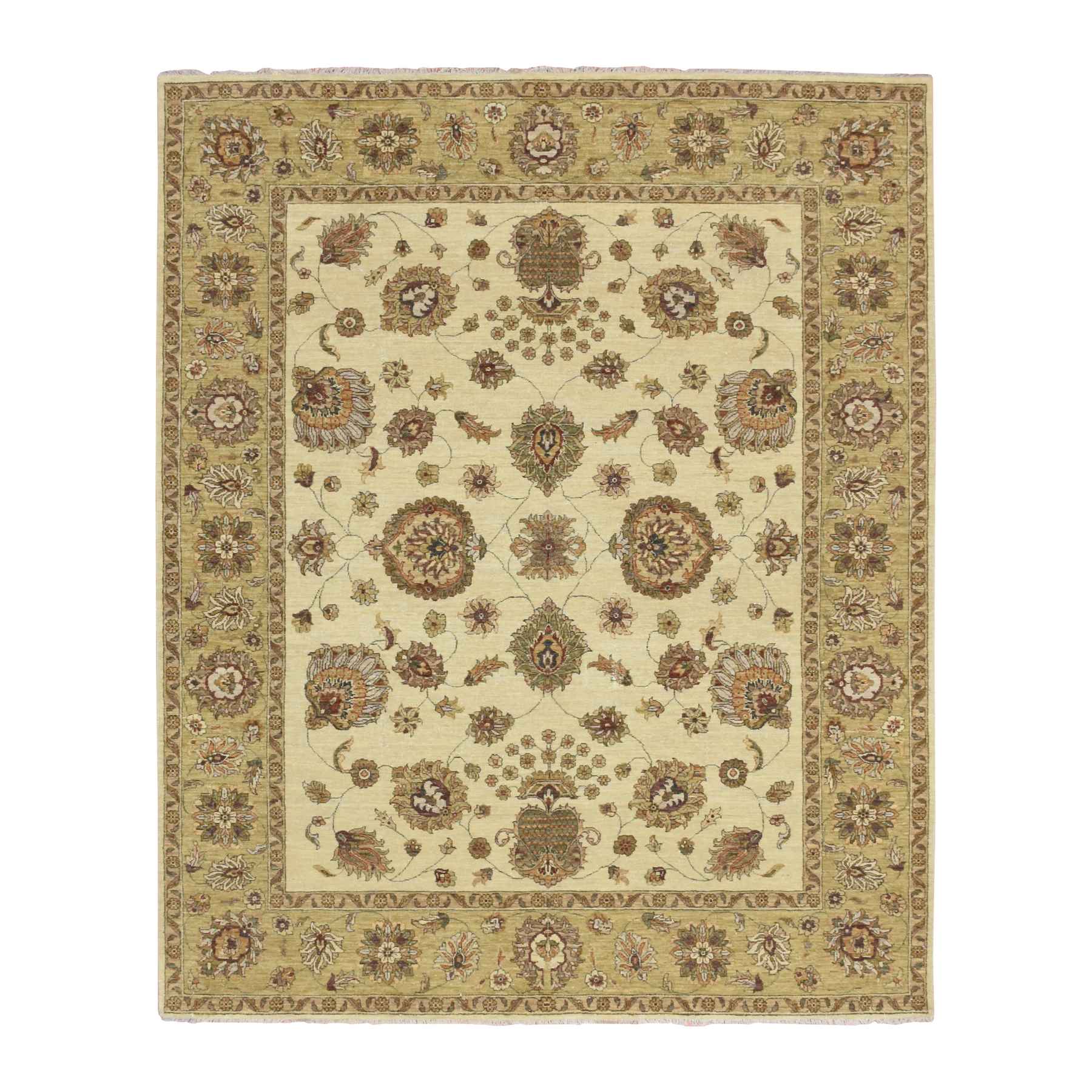 Oushak-And-Peshawar-Hand-Knotted-Rug-381860