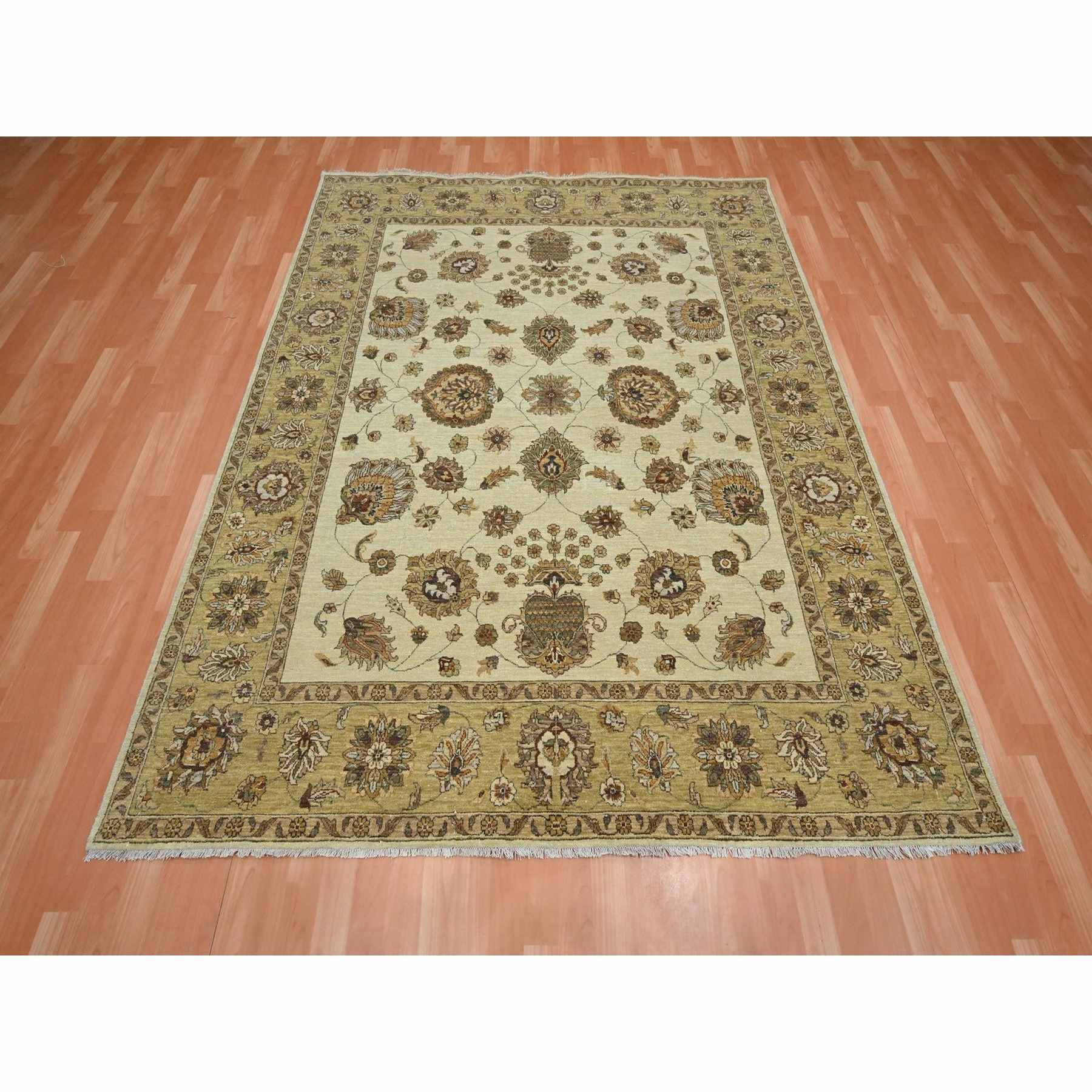 Oushak-And-Peshawar-Hand-Knotted-Rug-381860