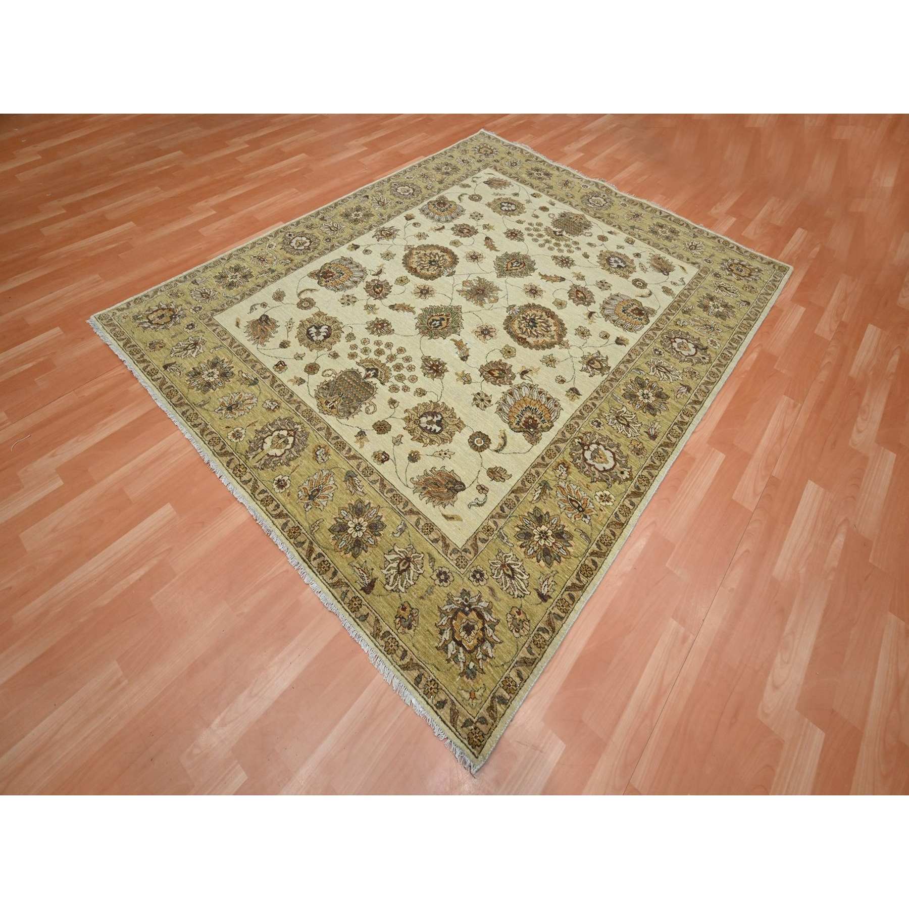 Oushak-And-Peshawar-Hand-Knotted-Rug-381860