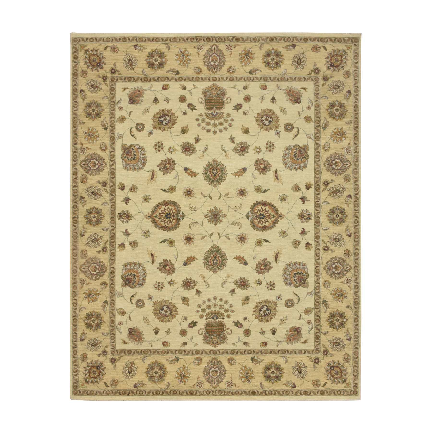 Oushak-And-Peshawar-Hand-Knotted-Rug-381865